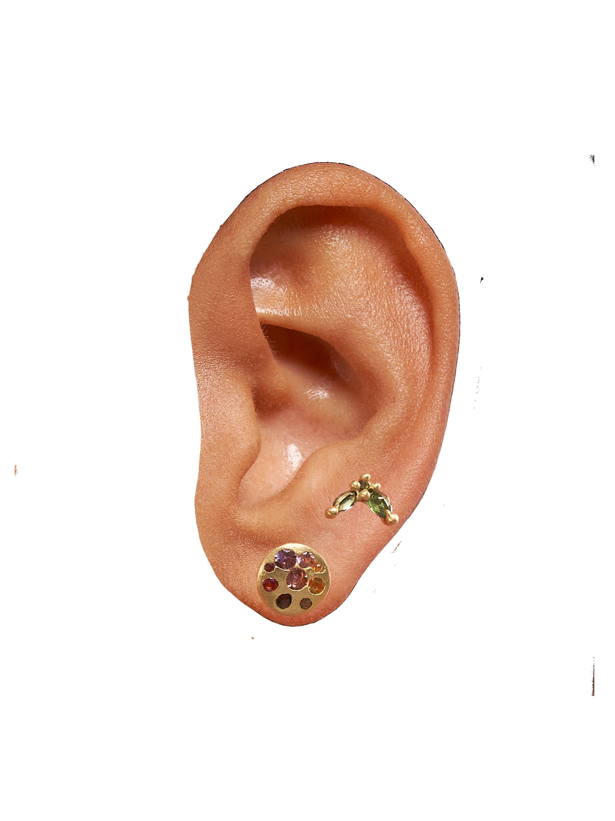 White Floret Stud Earring