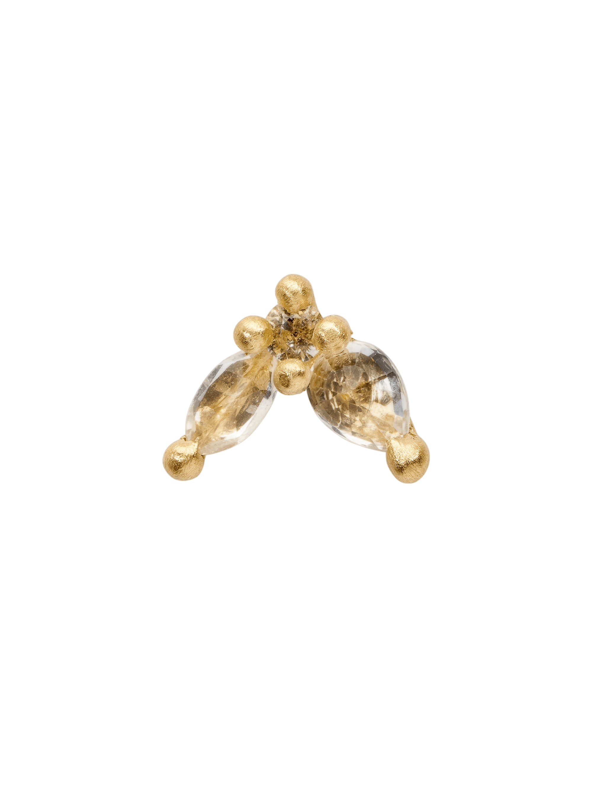 White Floret Stud Earring photo