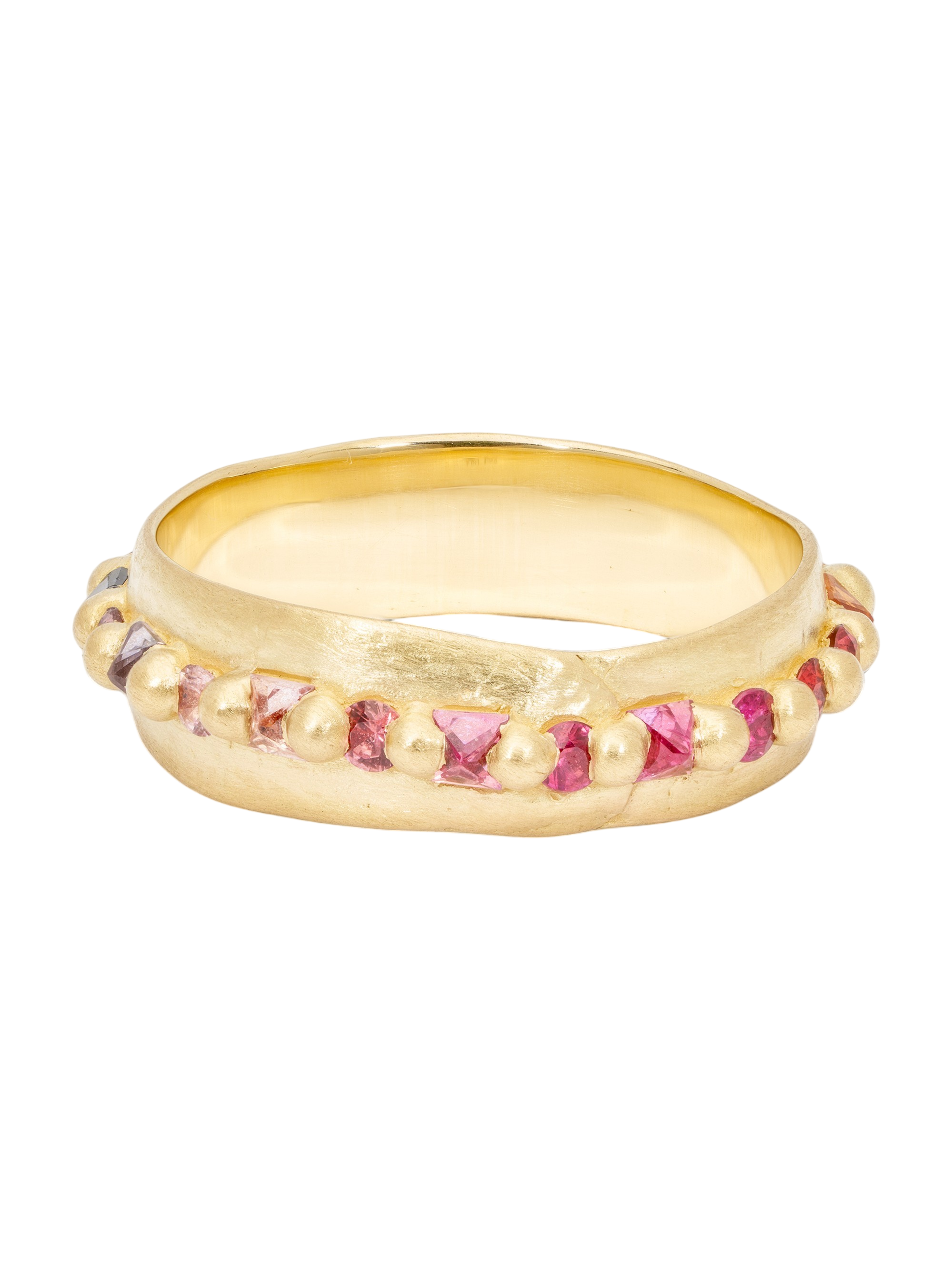 Wide Rainbow Mixed Cut Nina Ring photo