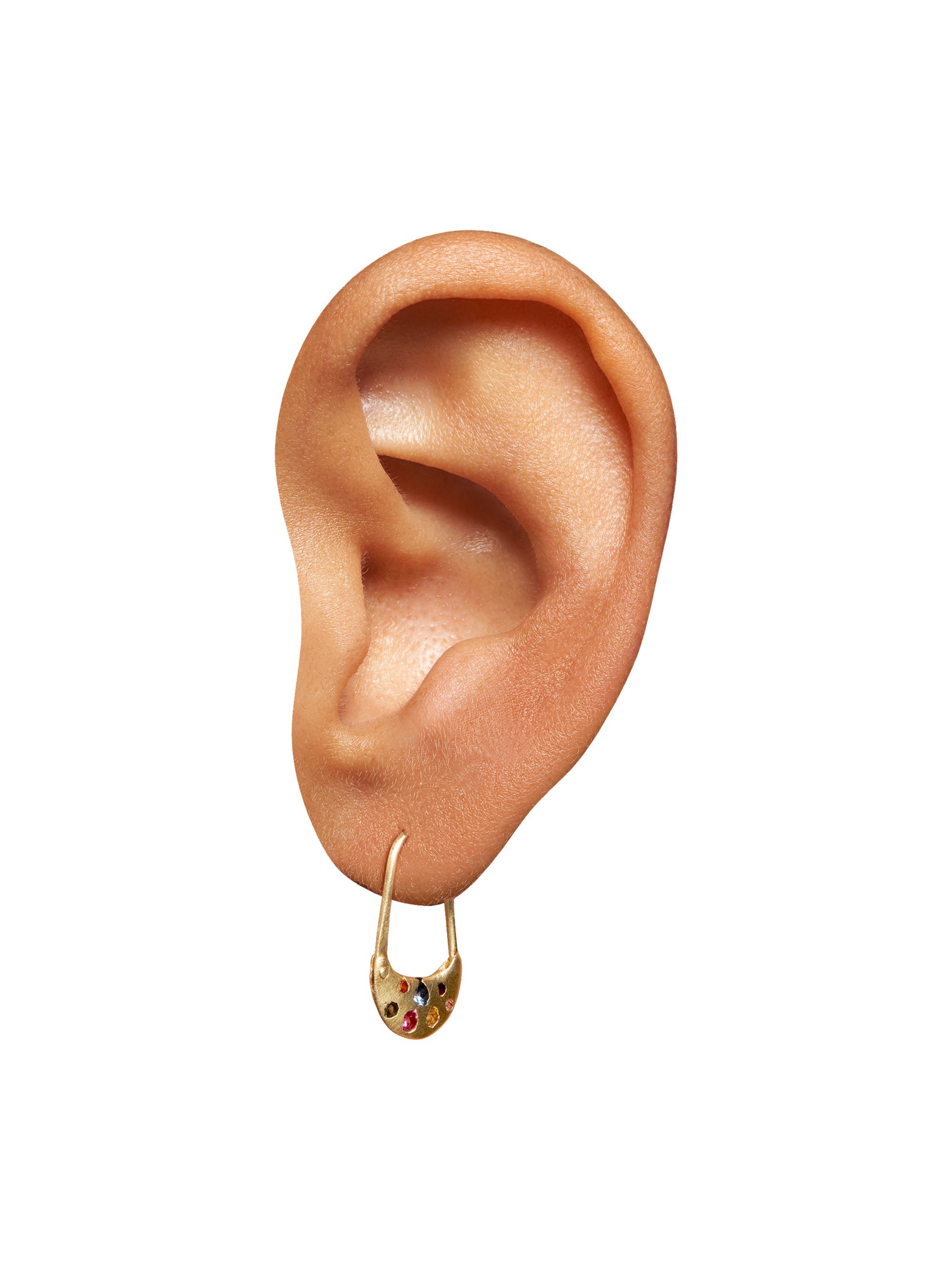Blue & Purple Safety Pin Earrings
