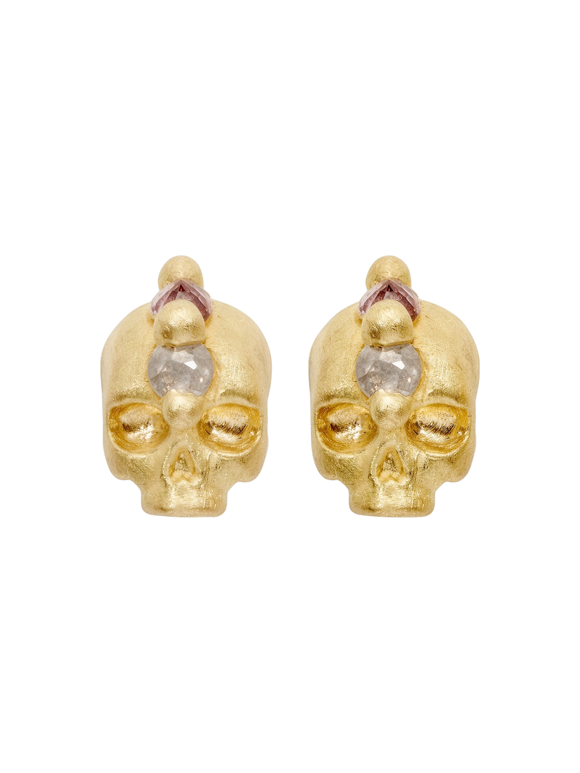 Purple Island Of Idols Skull Stud Earrings photo