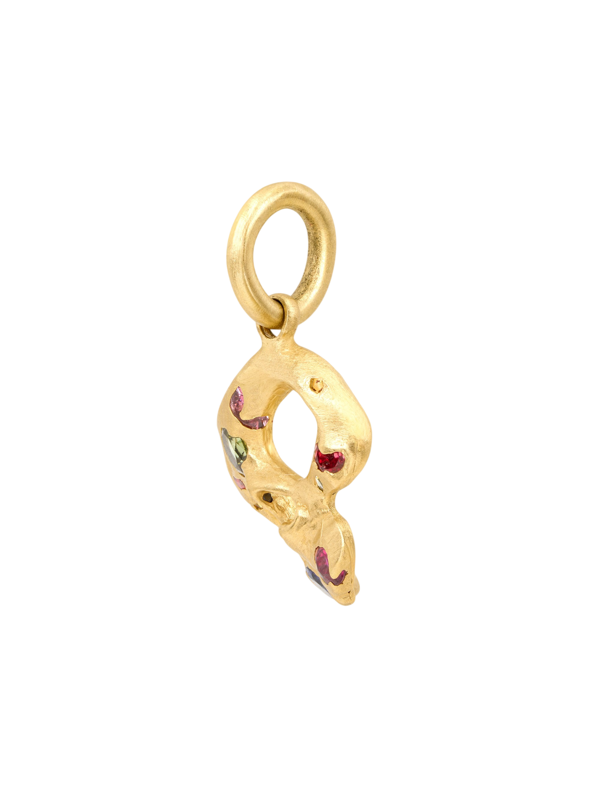 Rainbow Confetti Skull Charm