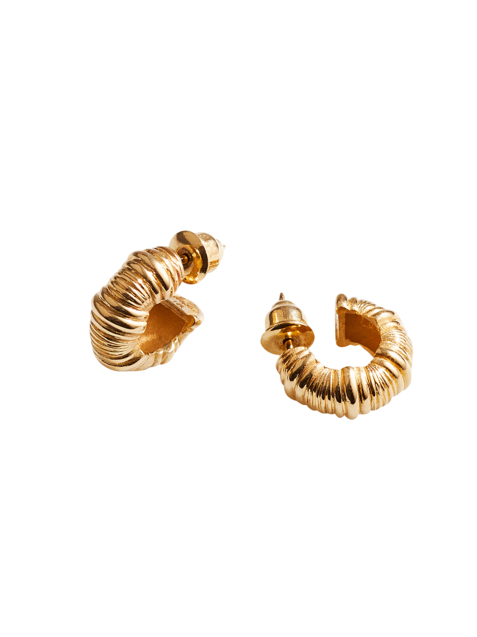 Vertical textured mini hoops