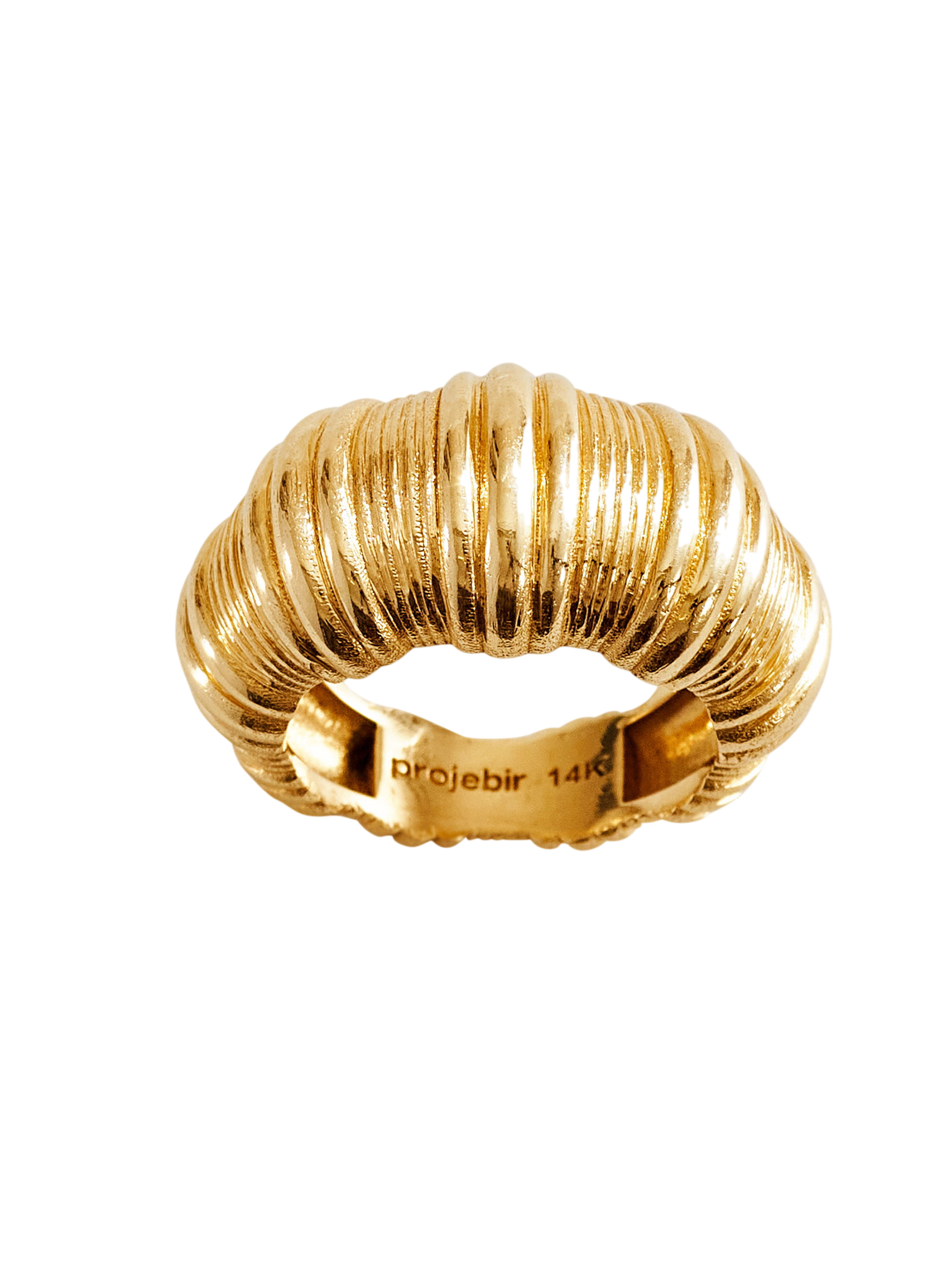 Chubby vertical textured ring