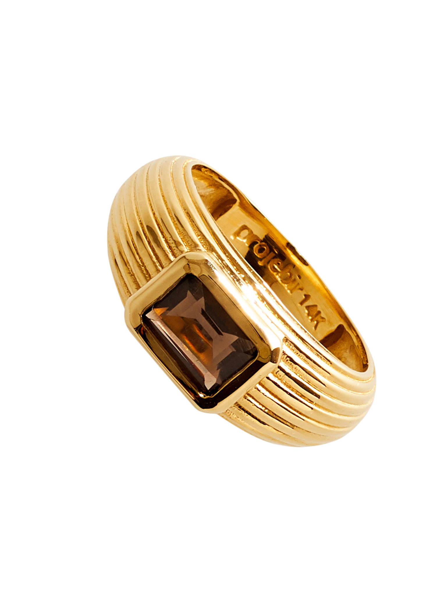 Chubby smokey topaz ring