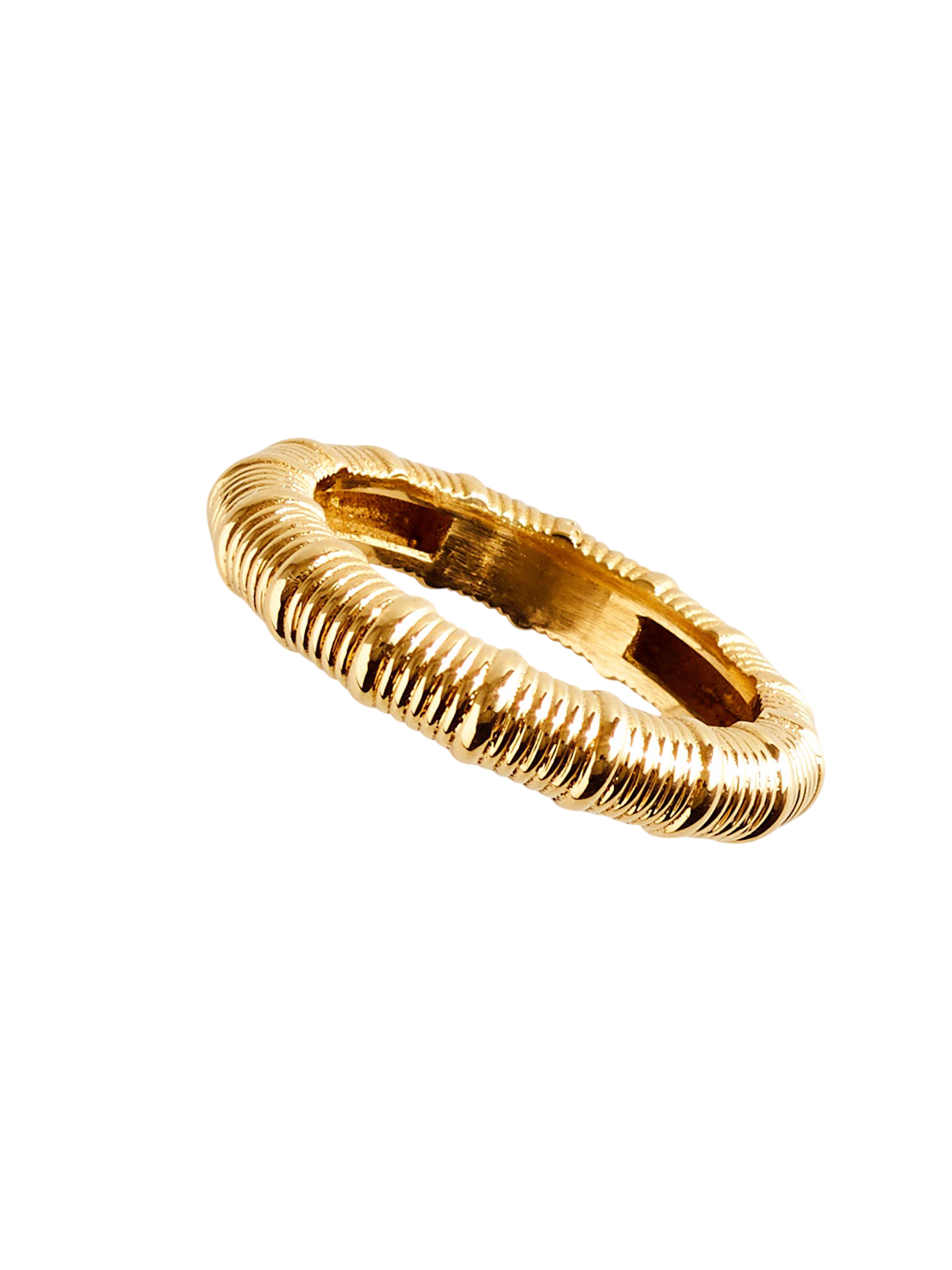 Vertical textured midi ring