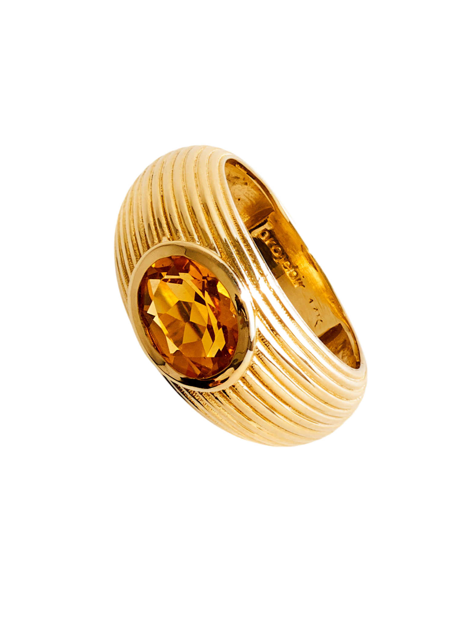 Extra chubby oval citrine ring