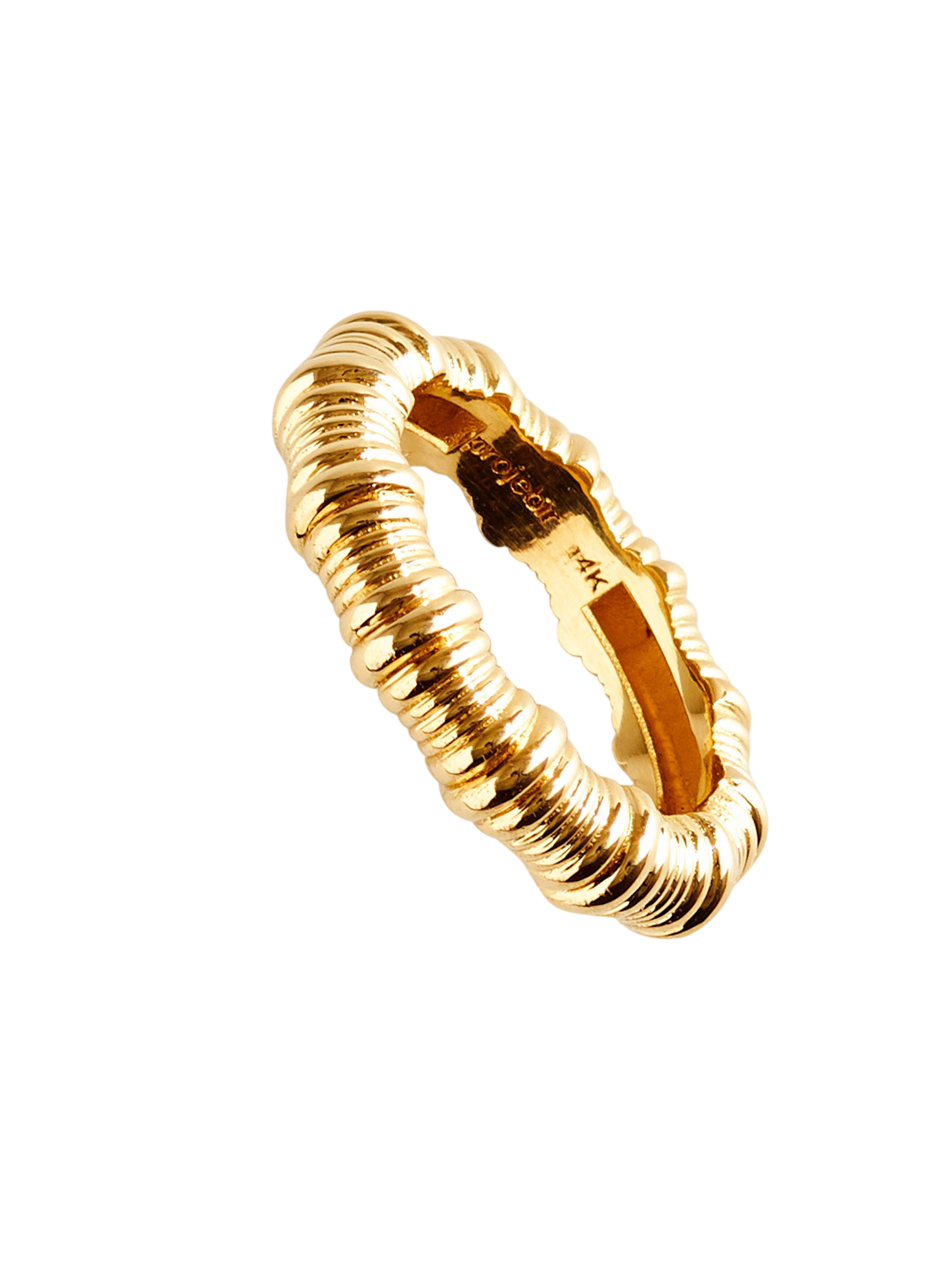 Vertical textured maxi ring