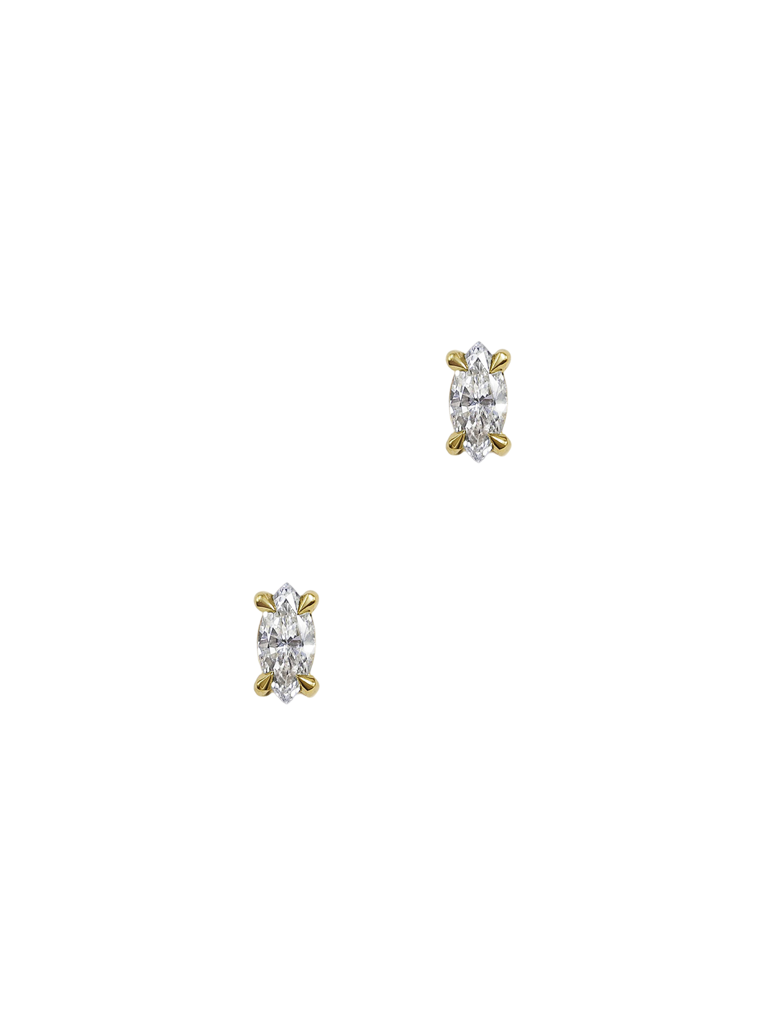 Mini marquise diamond studs