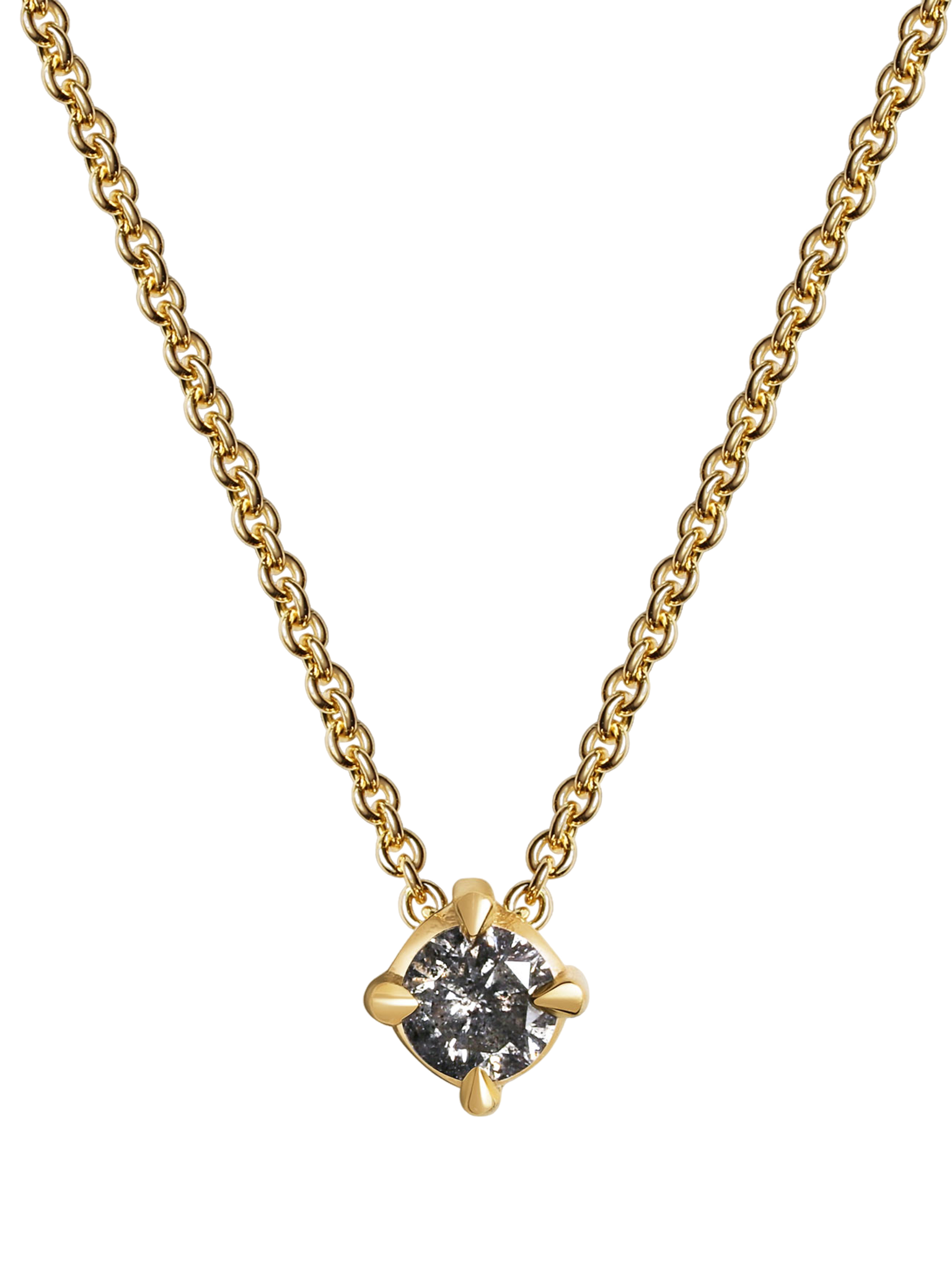 White diamond slider necklace