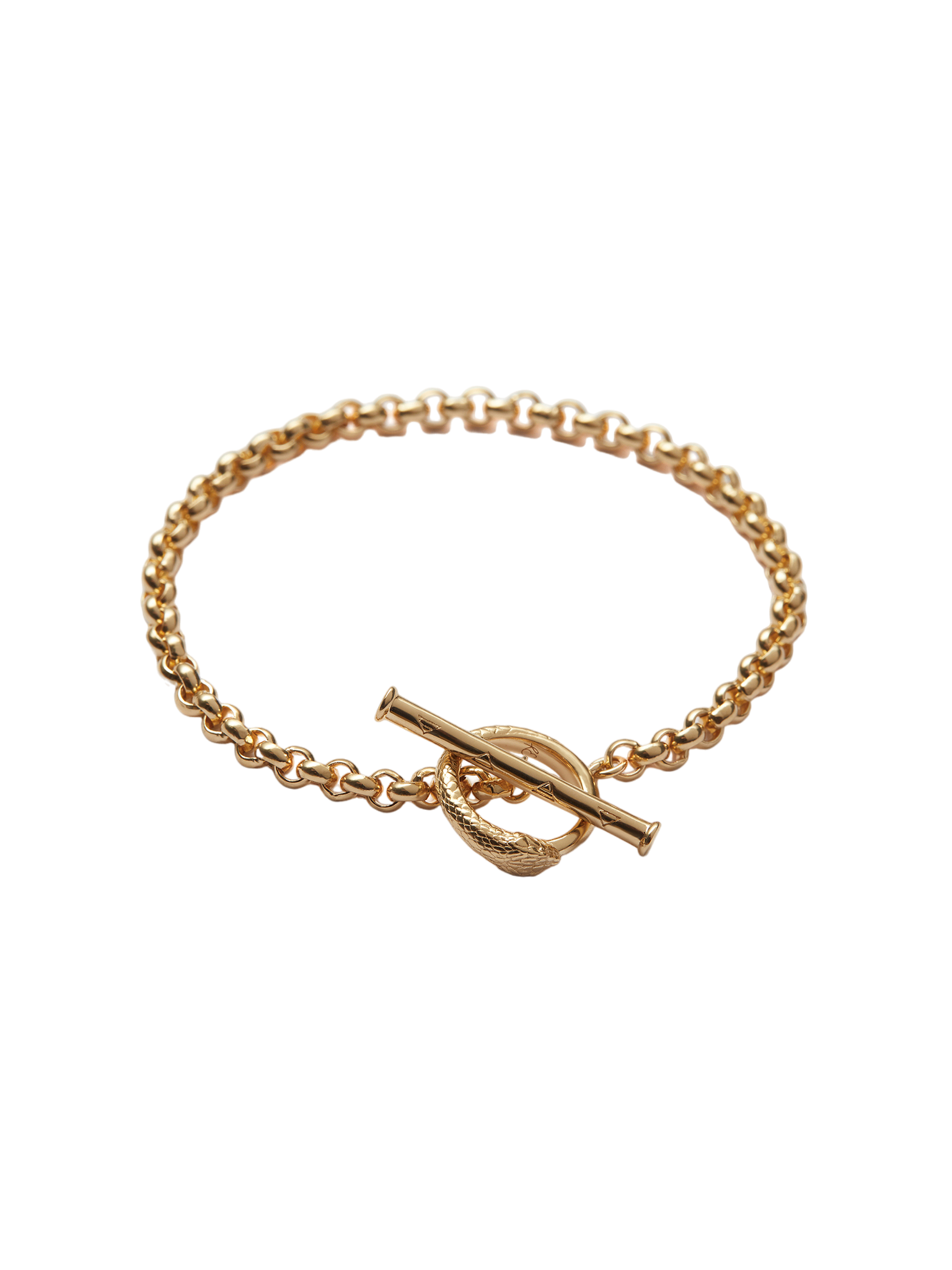 Ouroboros Chain Bracelet In Gold Vermeil