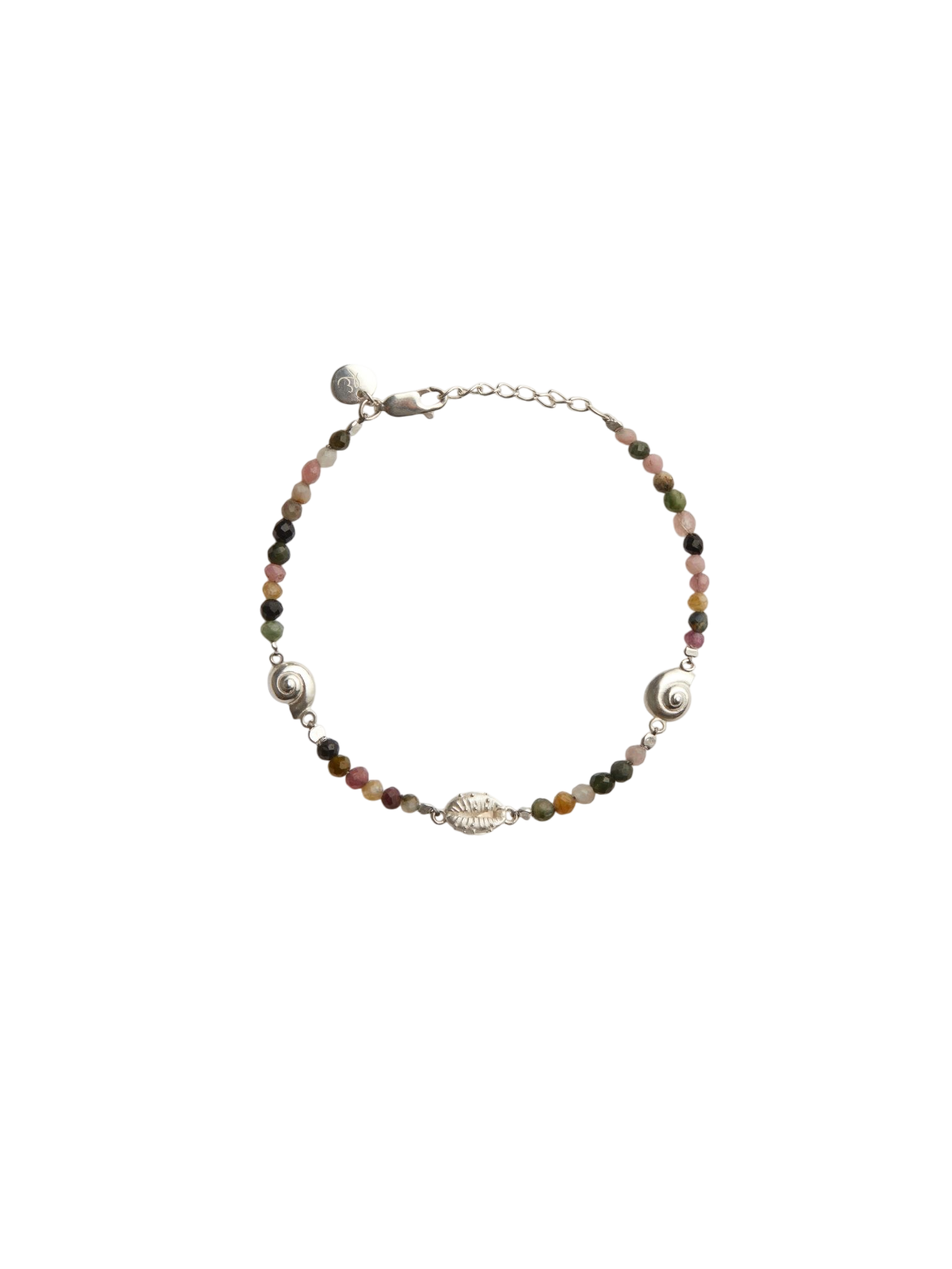 Inanna spiral tourmaline bracelet silver