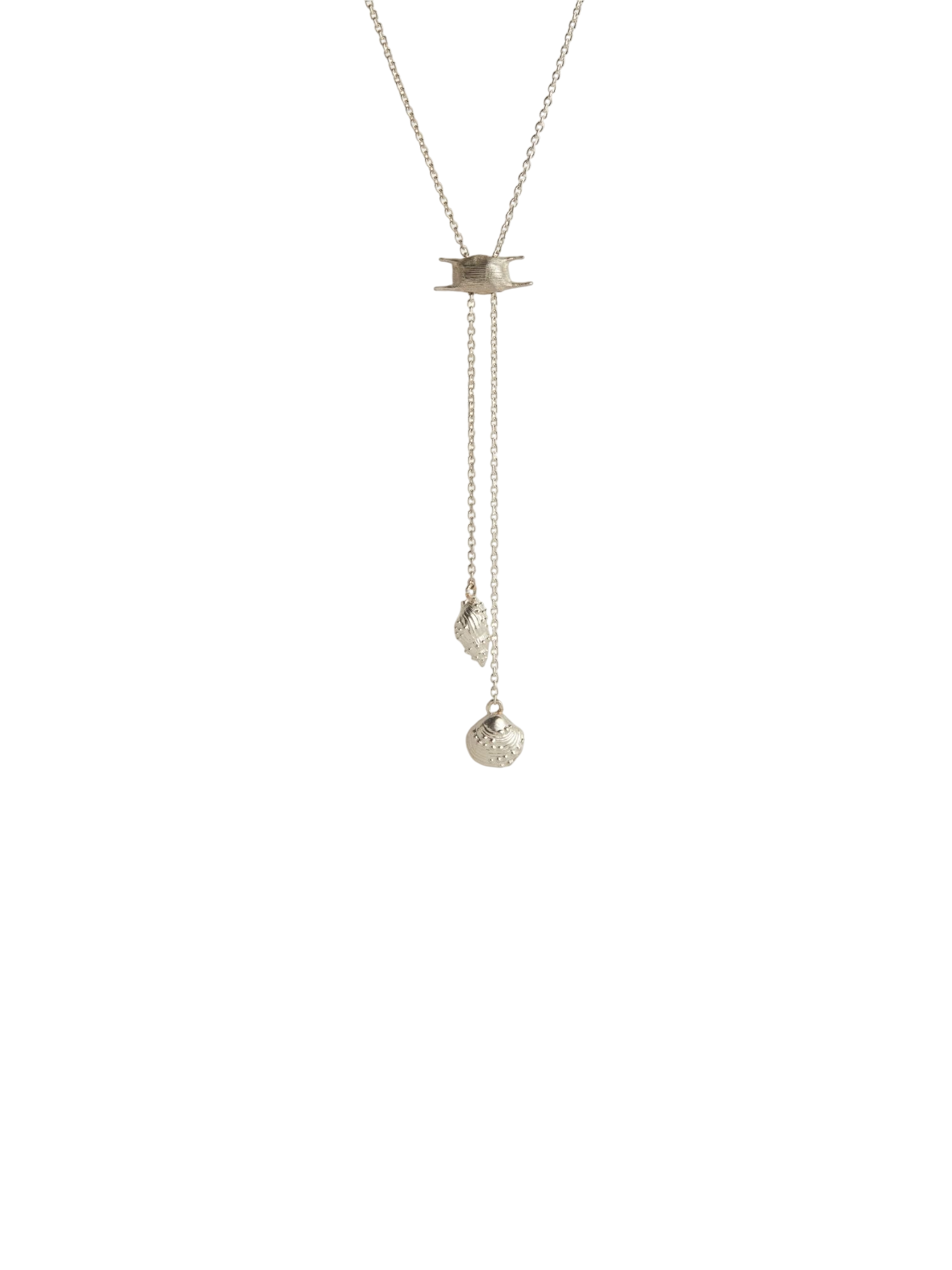 Mermaid's purse bolero necklace silver