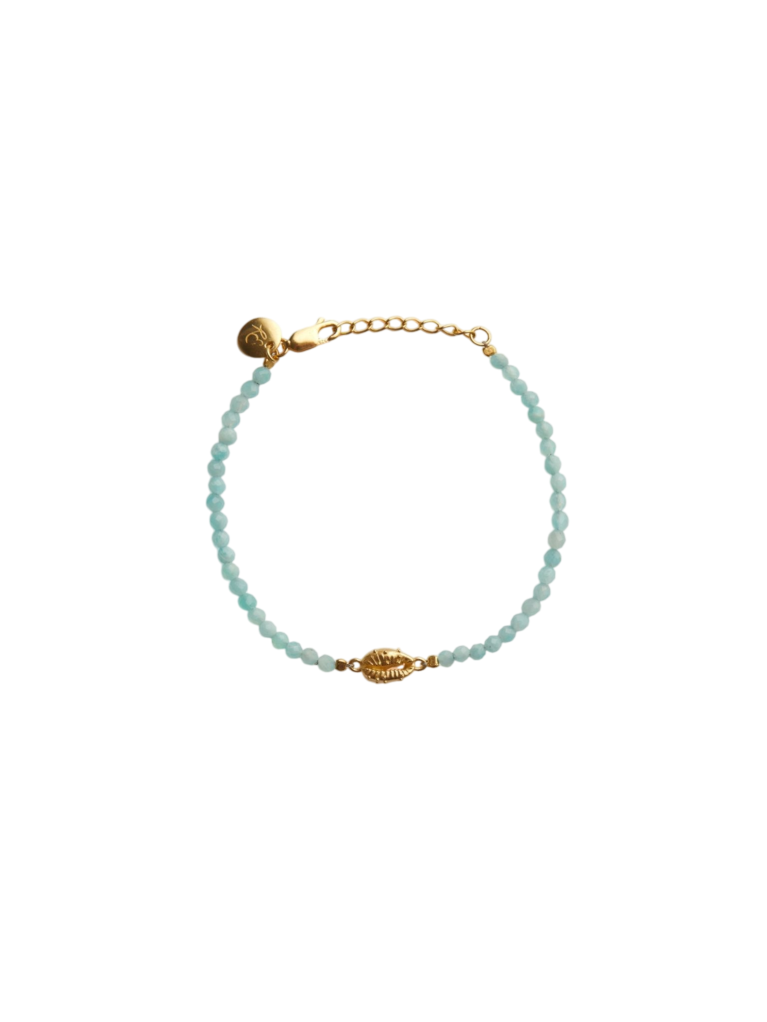 Aphrodite mini amazonite bracelet gold