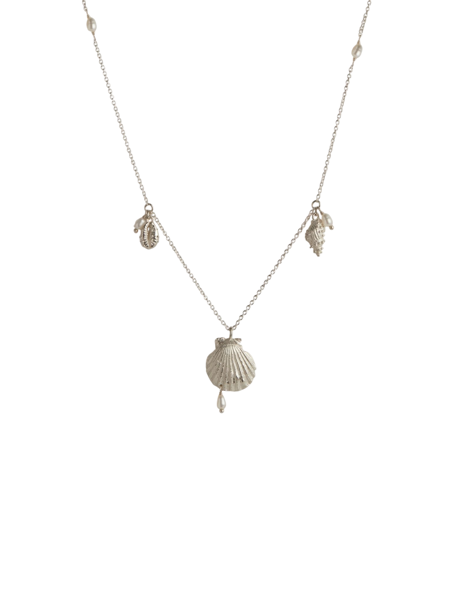 Calypso pearl necklace silver