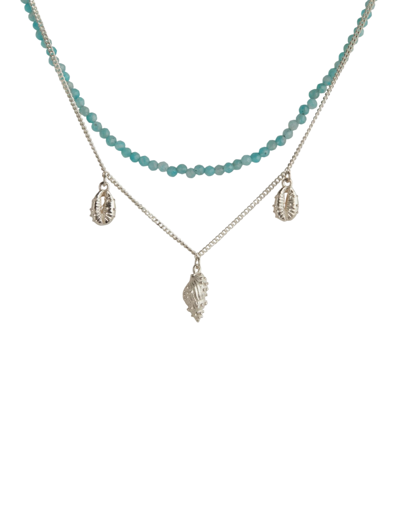 Thalassa amazonite layered necklace silver