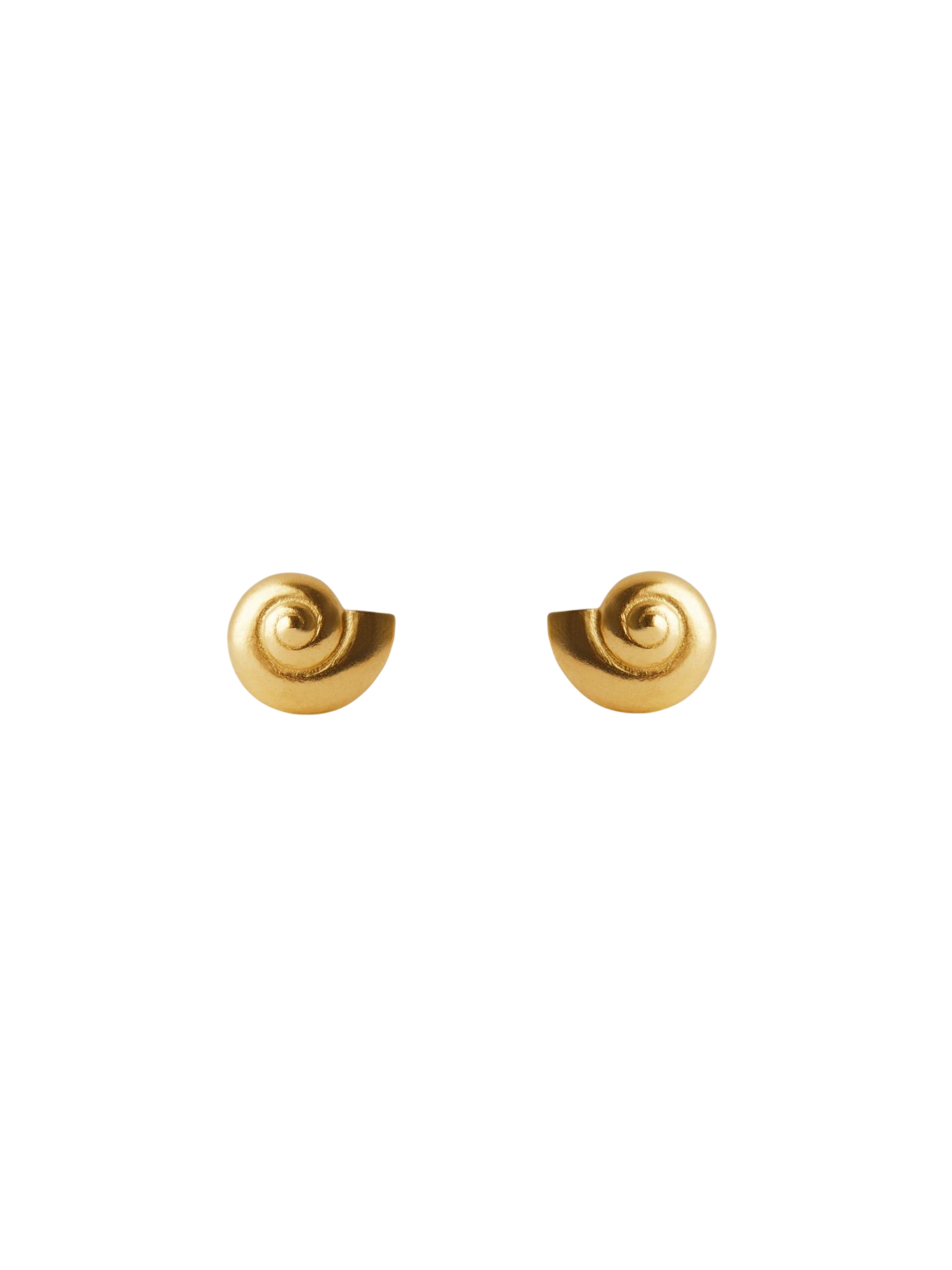 Inanna spiral stud earrings gold