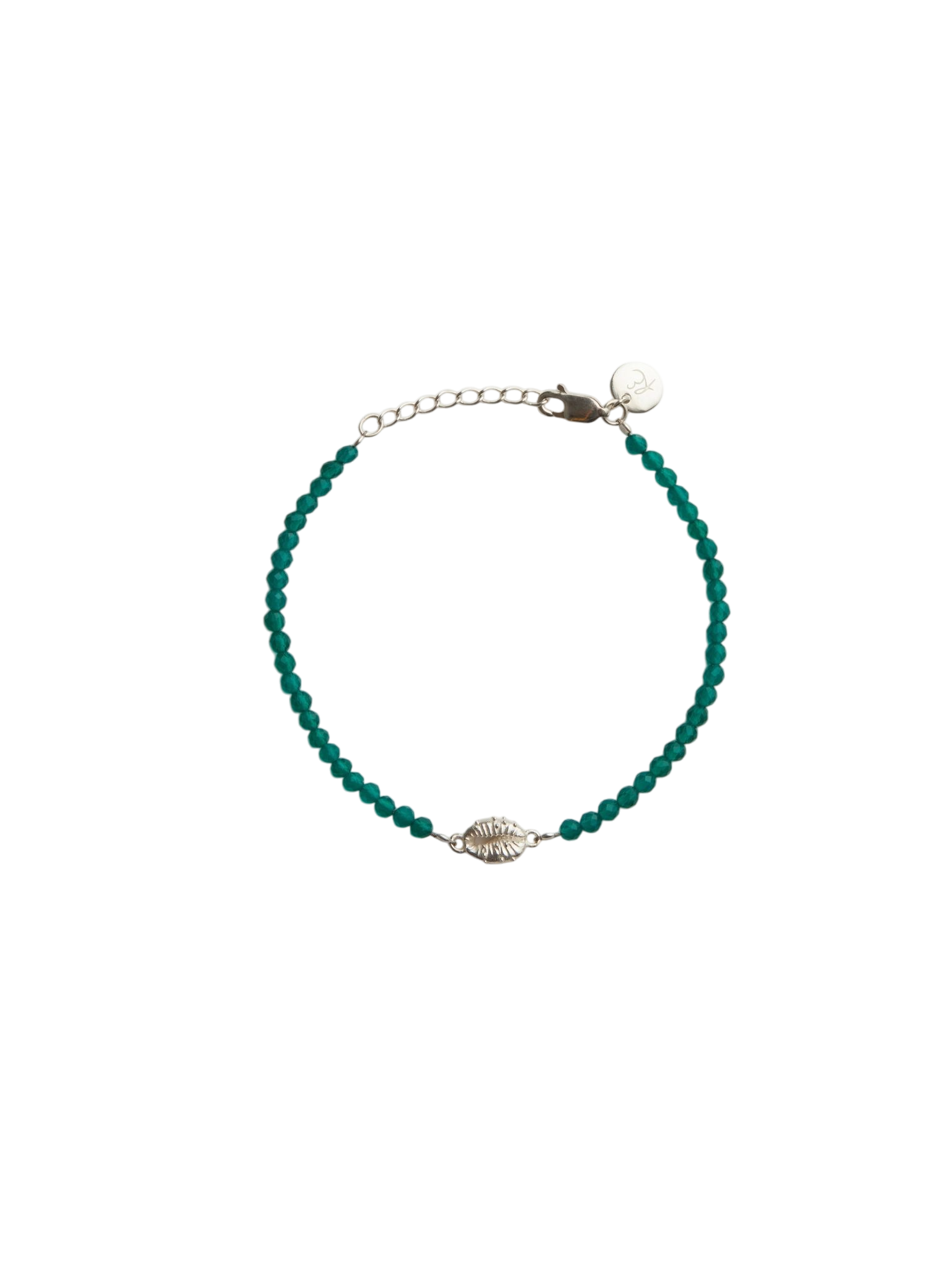 Aphrodite mini green onyx bracelet silver