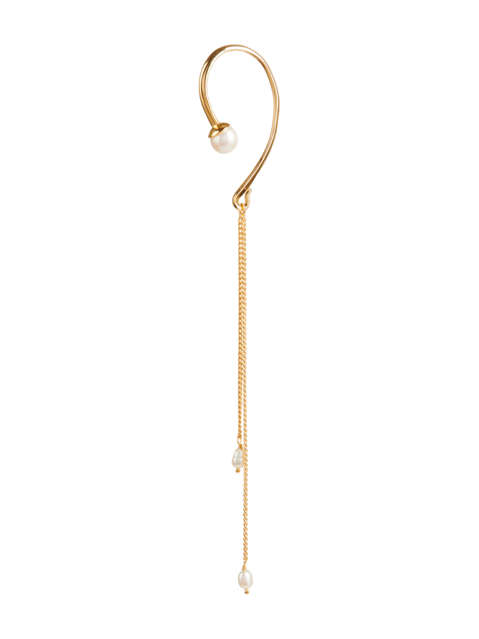 Amphi pearl gold ear cuff 