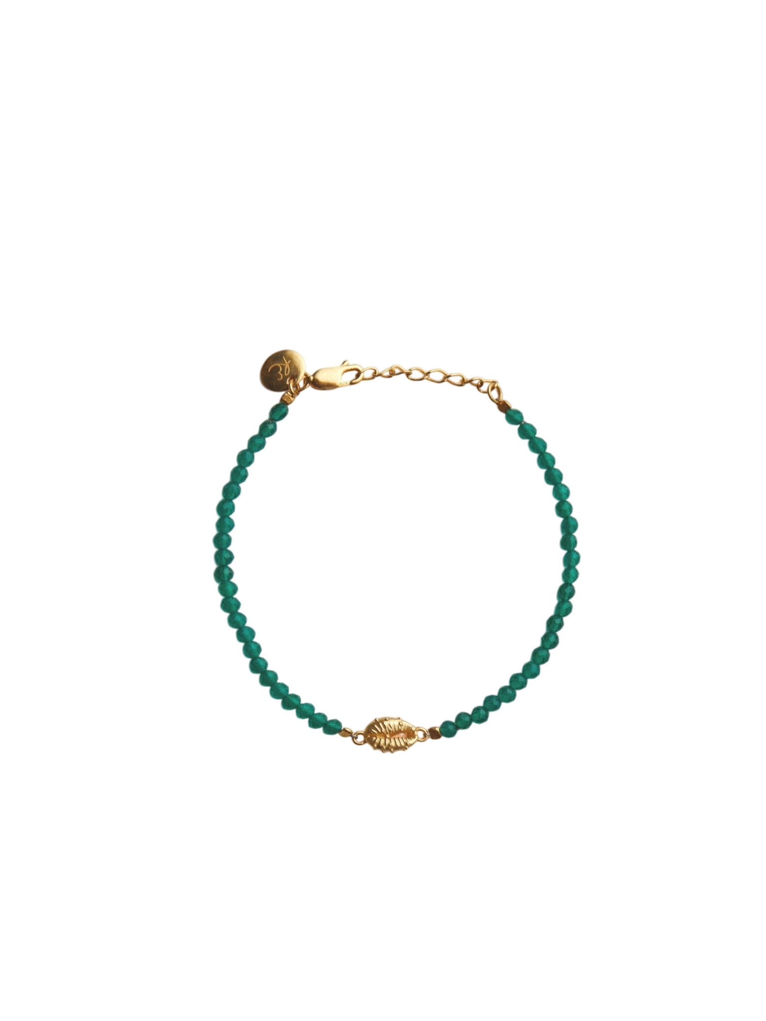 Aphrodite mini green onyx bracelet gold