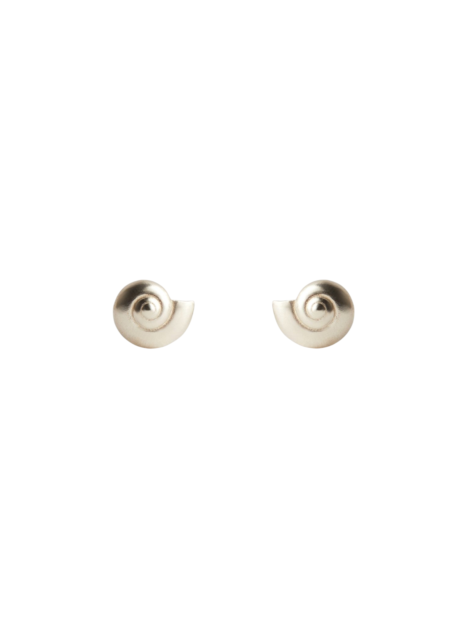 Inanna spiral stud earrings silver