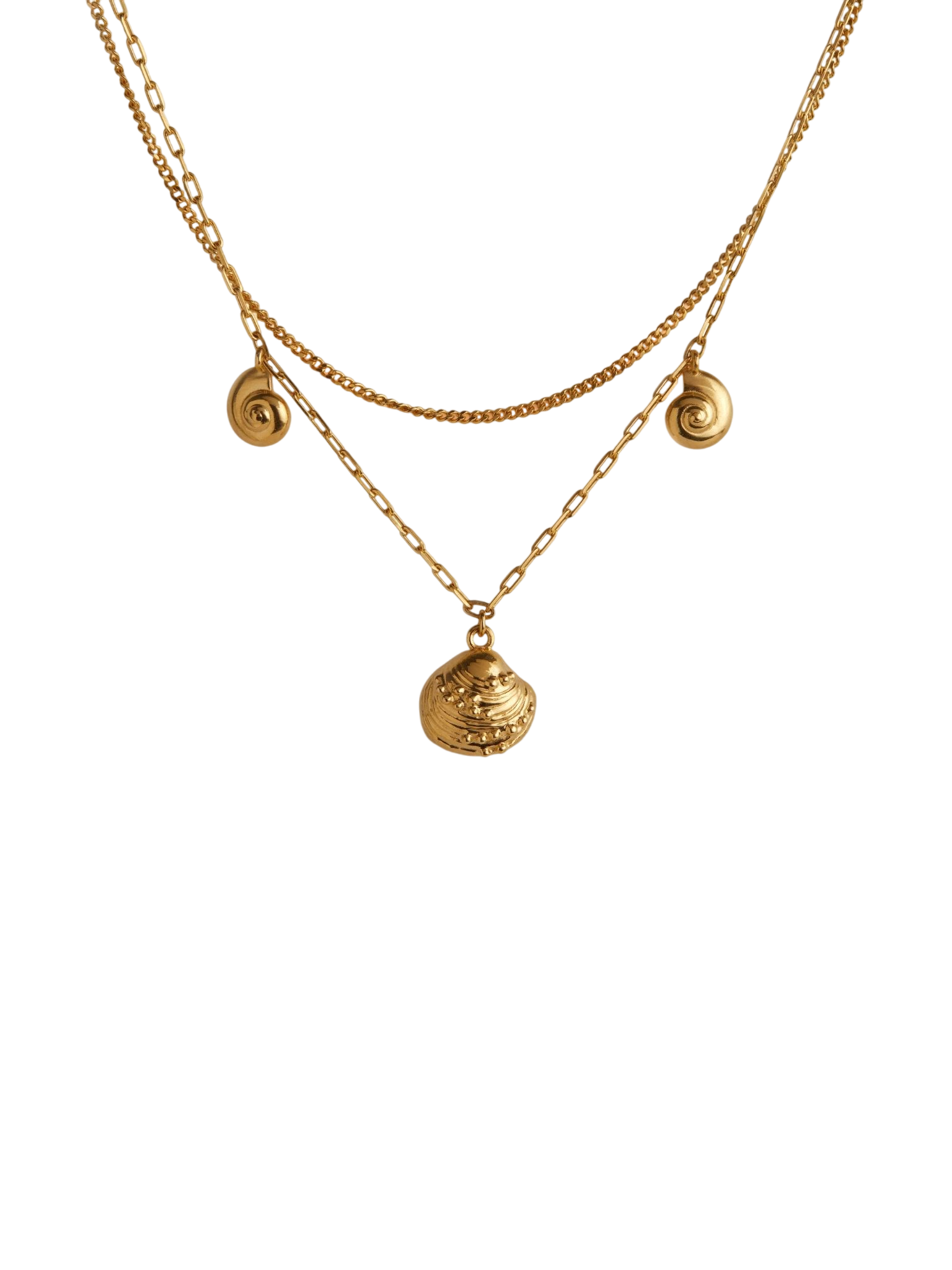 Calypso layered necklace gold