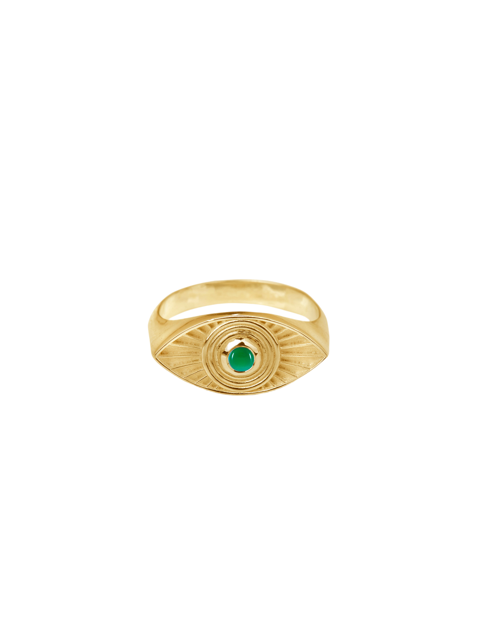 Rays of light emerald ring