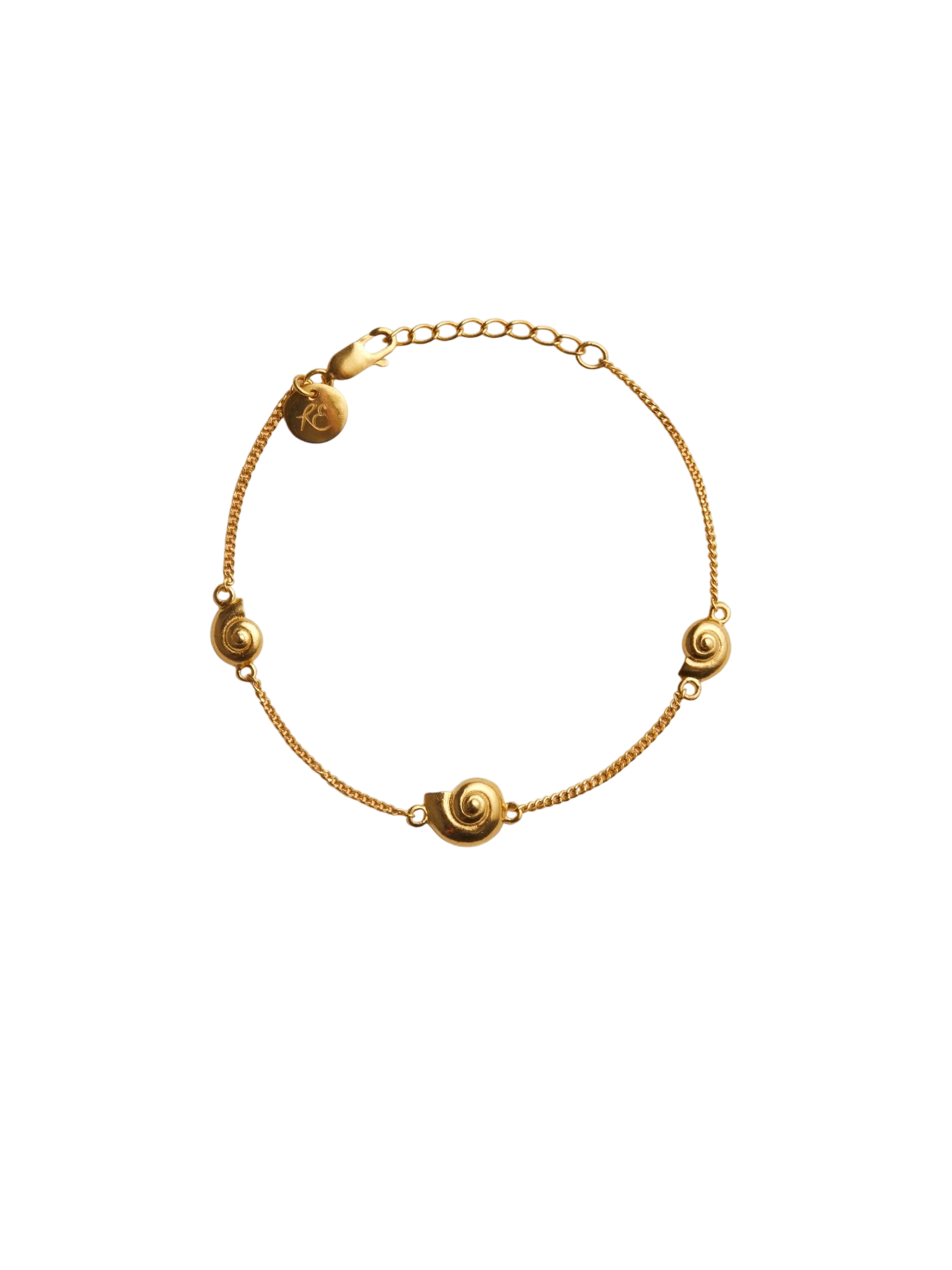 Inanna spiral fine bracelet gold