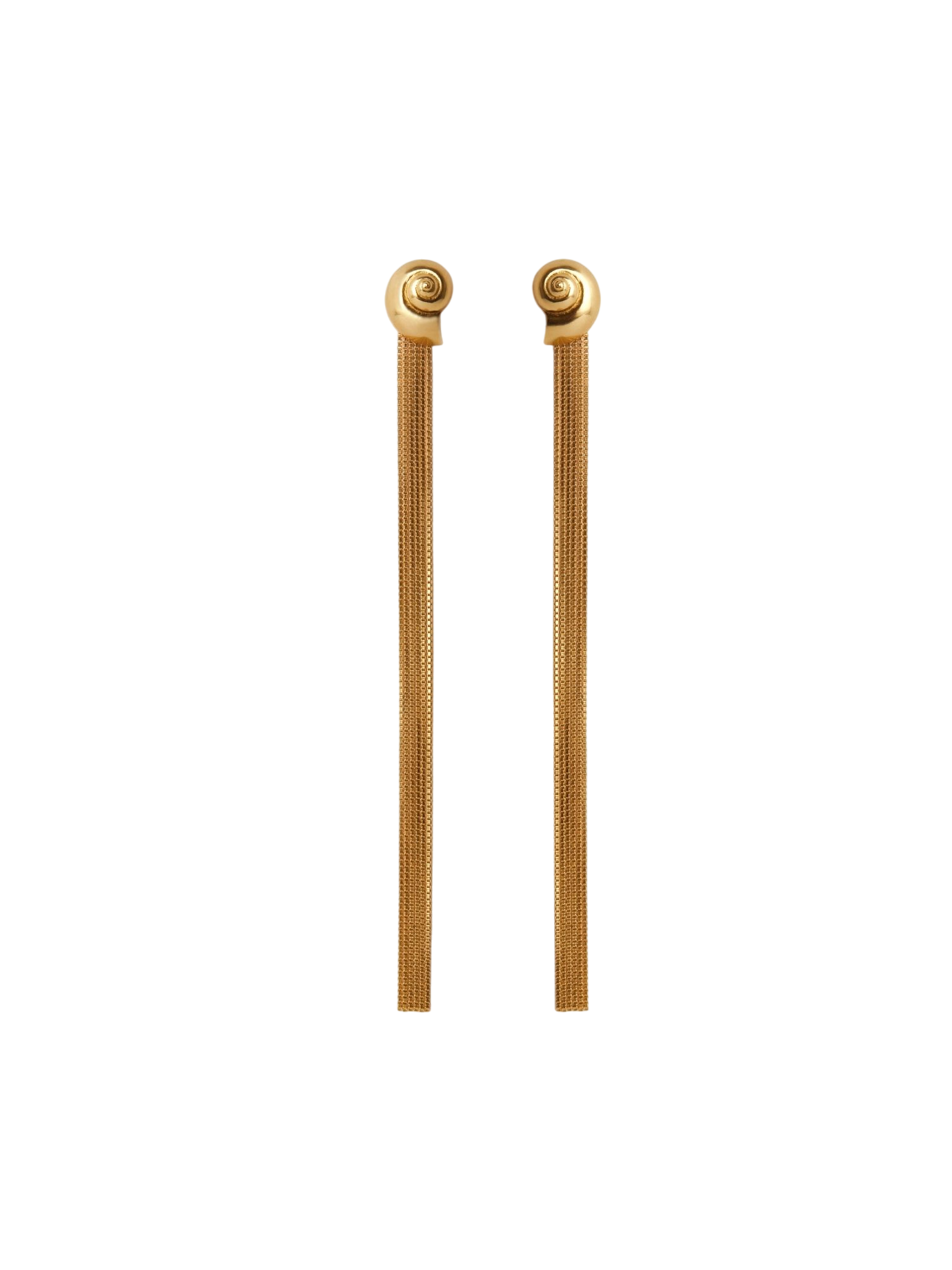 Inanna spiral drape earrings gold