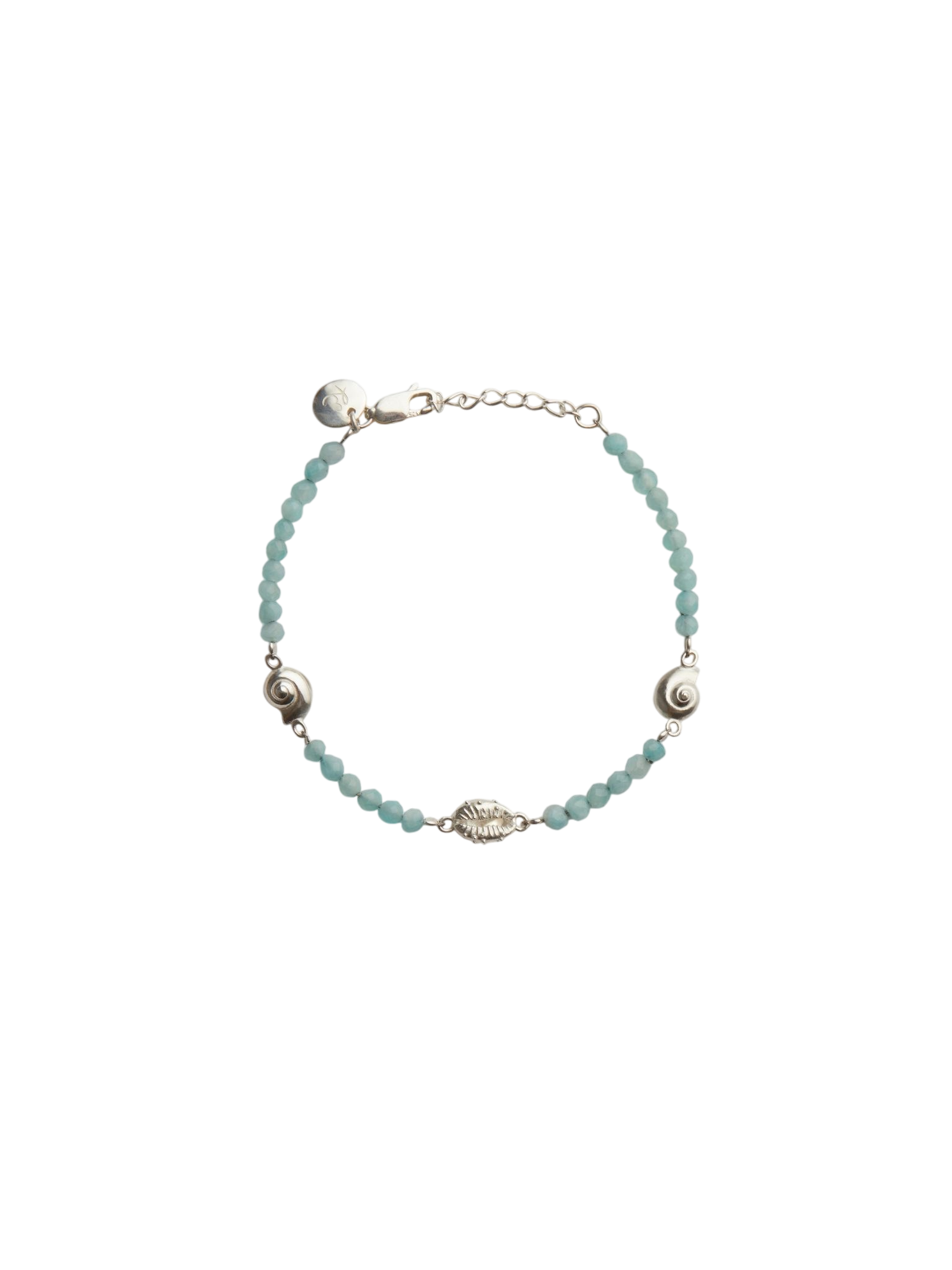 Inanna spiral amazonite bracelet silver