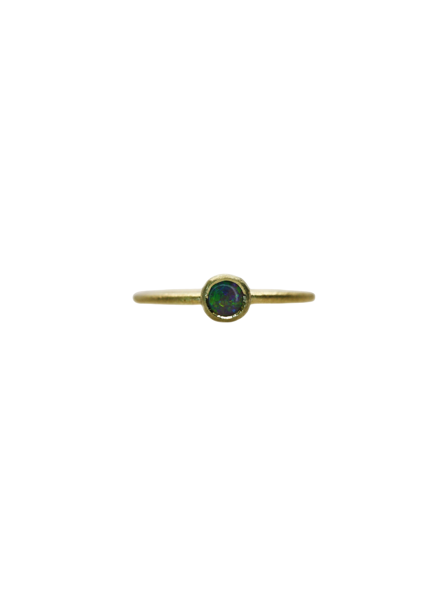 Tiny black opal ring