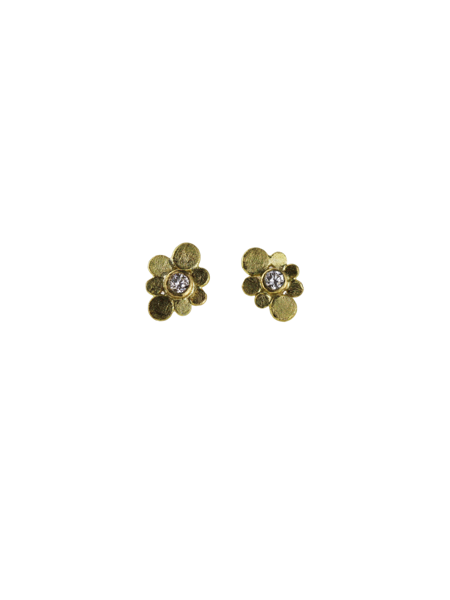 Freckle framed diamond earrings