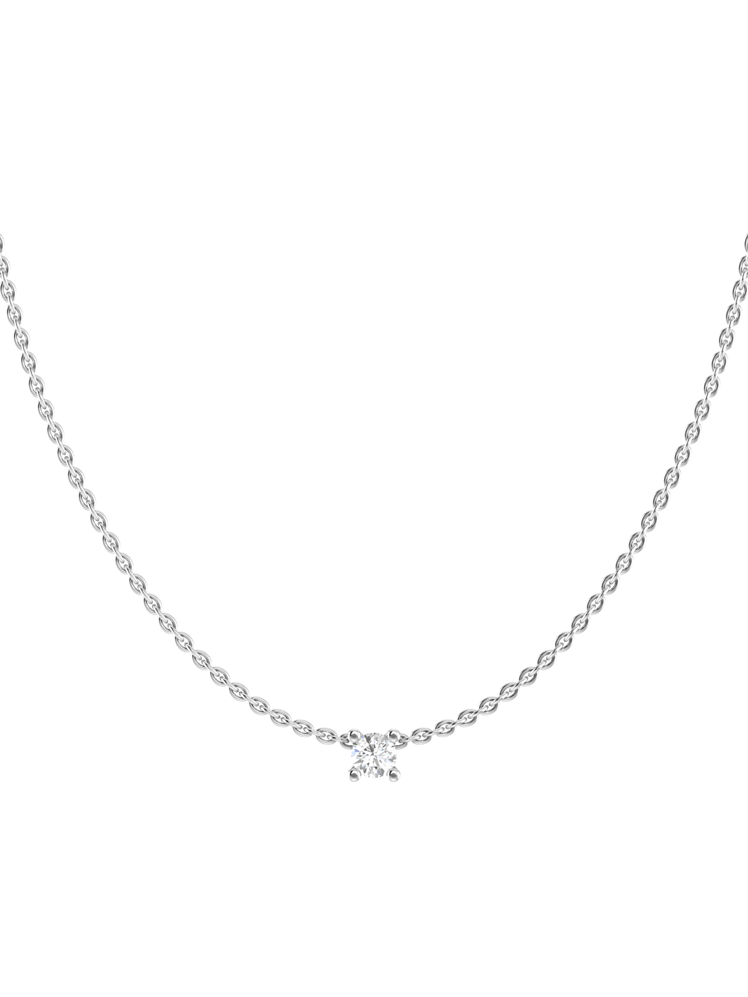 Solitaire necklace 0.10cts
