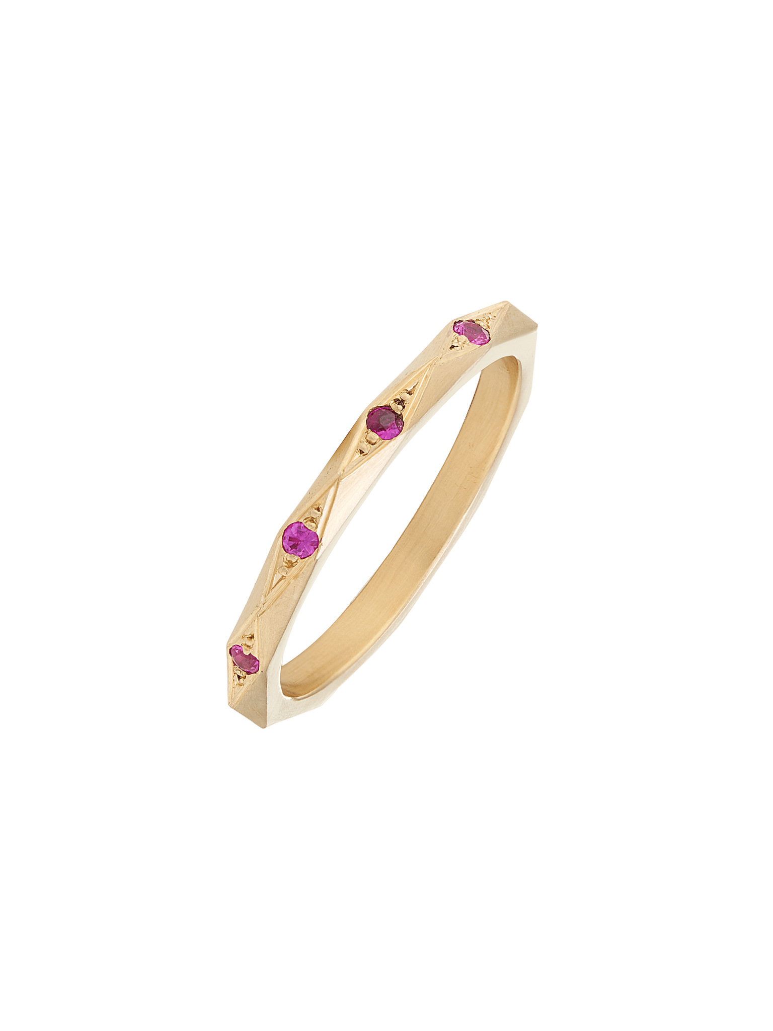 Pink sapphire facet ring 