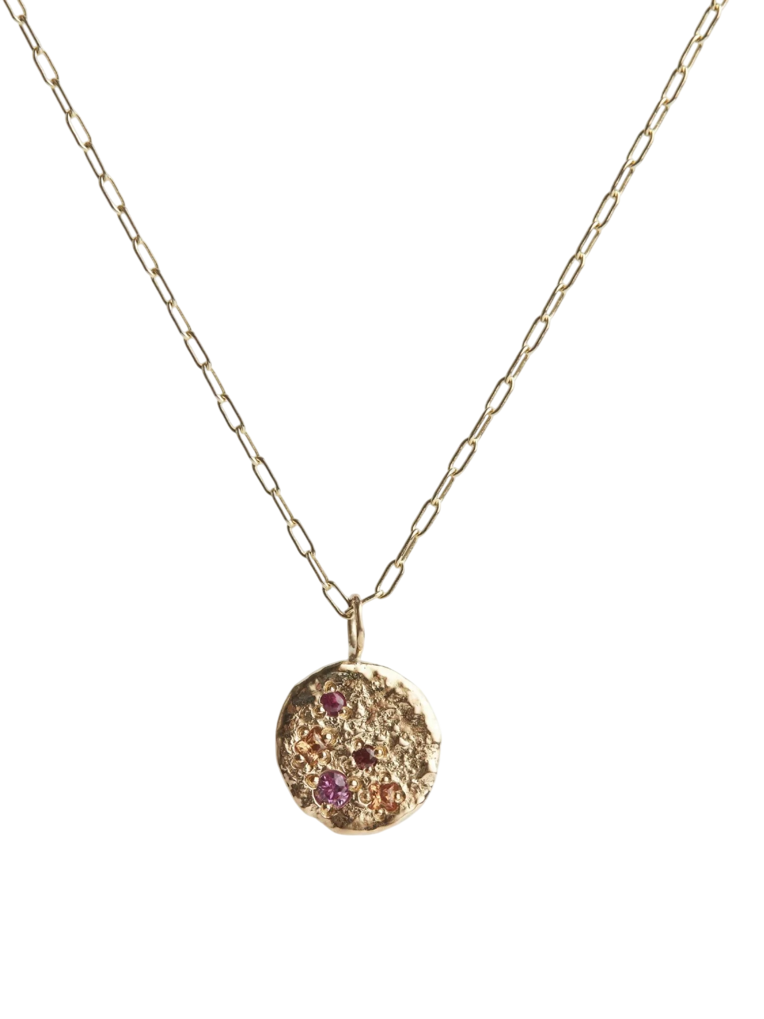 Orange & Pink Coin Treasure Necklace