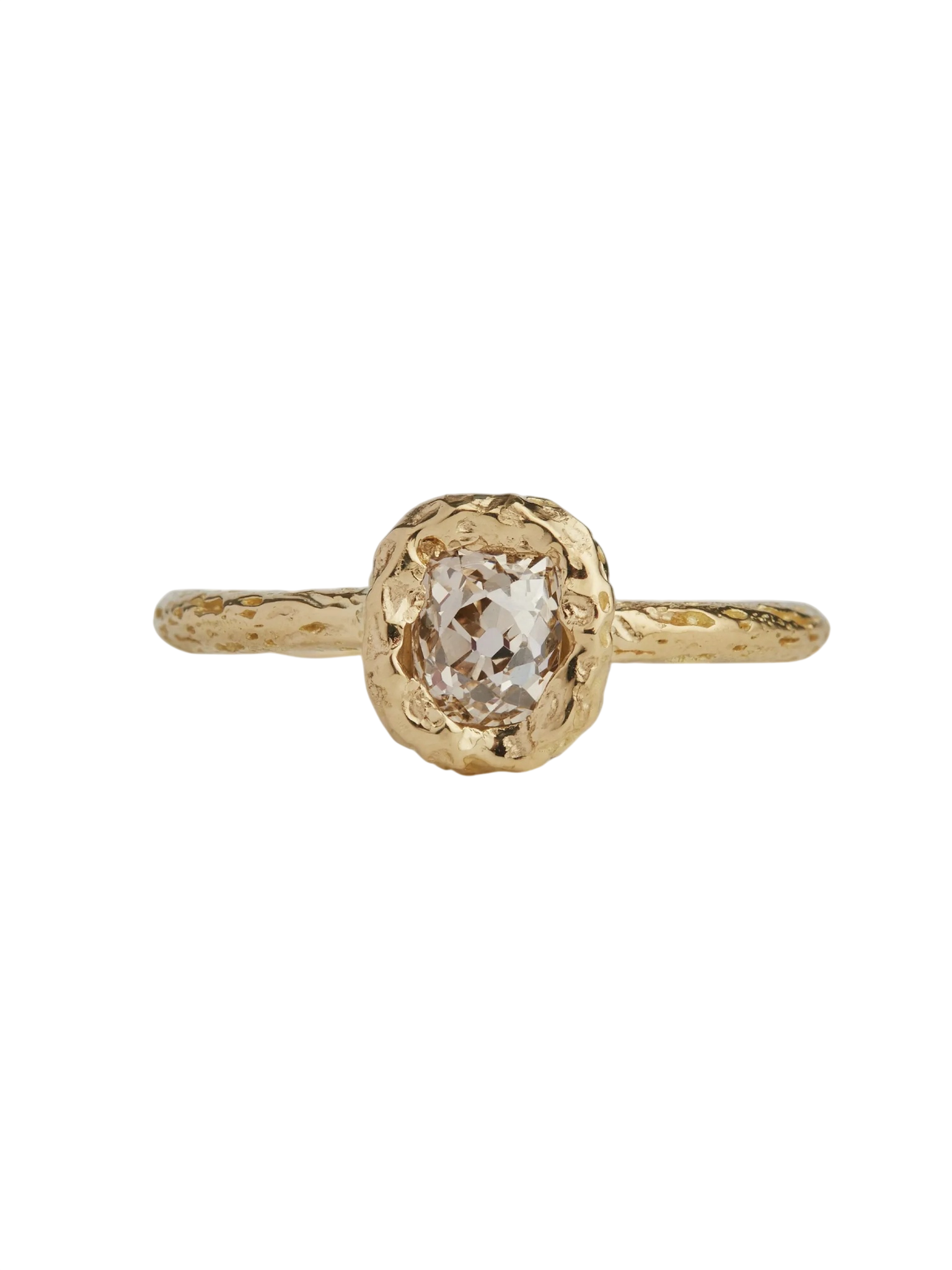 Old Cut Diamond Molten Treasure Engagement Ring
