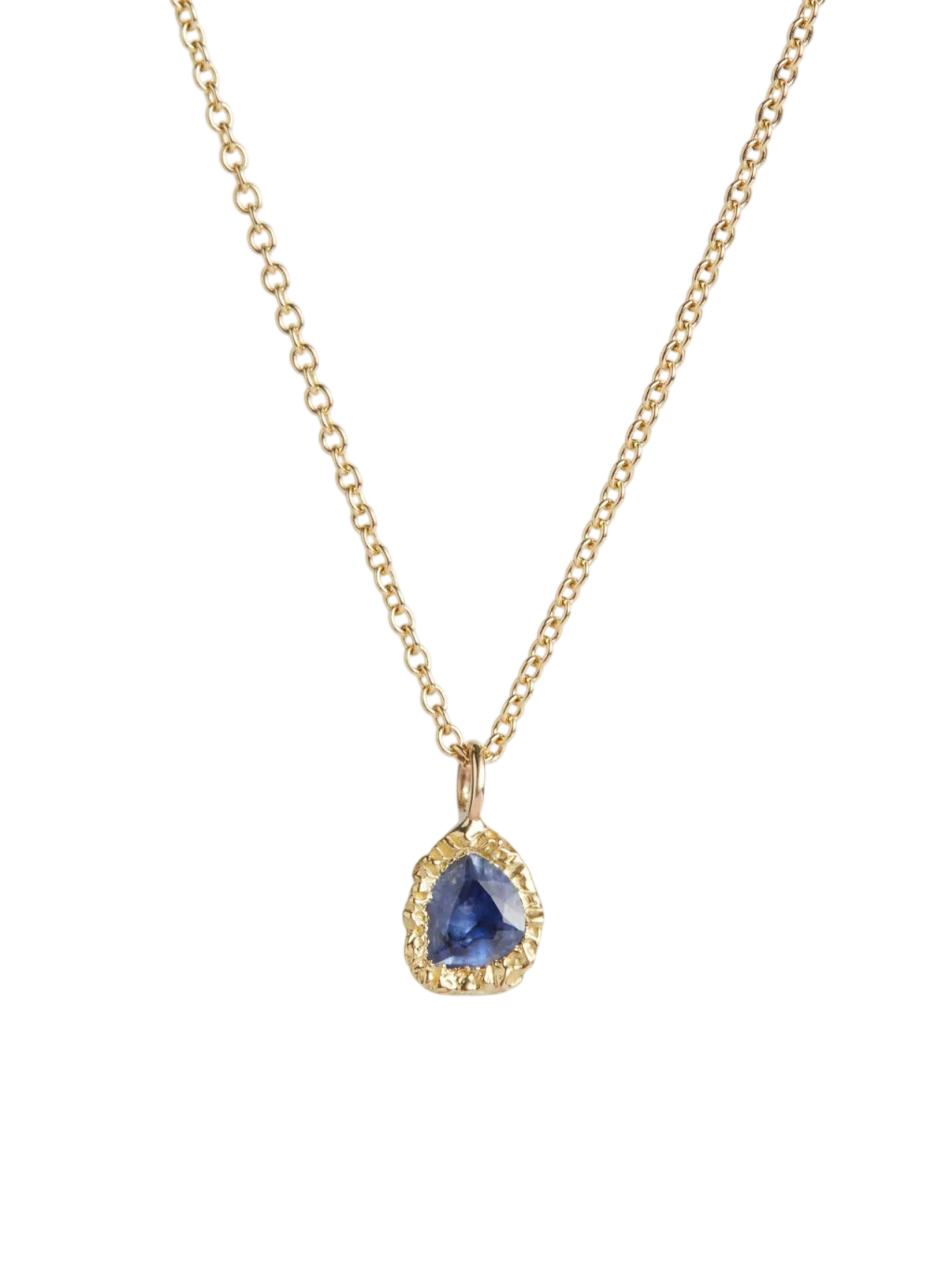 Blue Sapphire Nugget Necklace