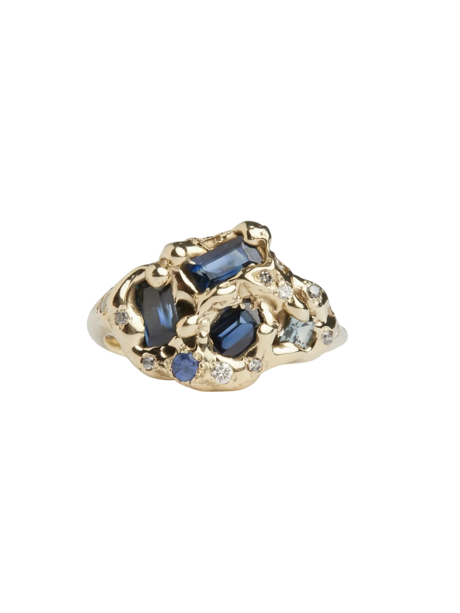 Lost Treasure Blue Sapphire & Diamond Ring