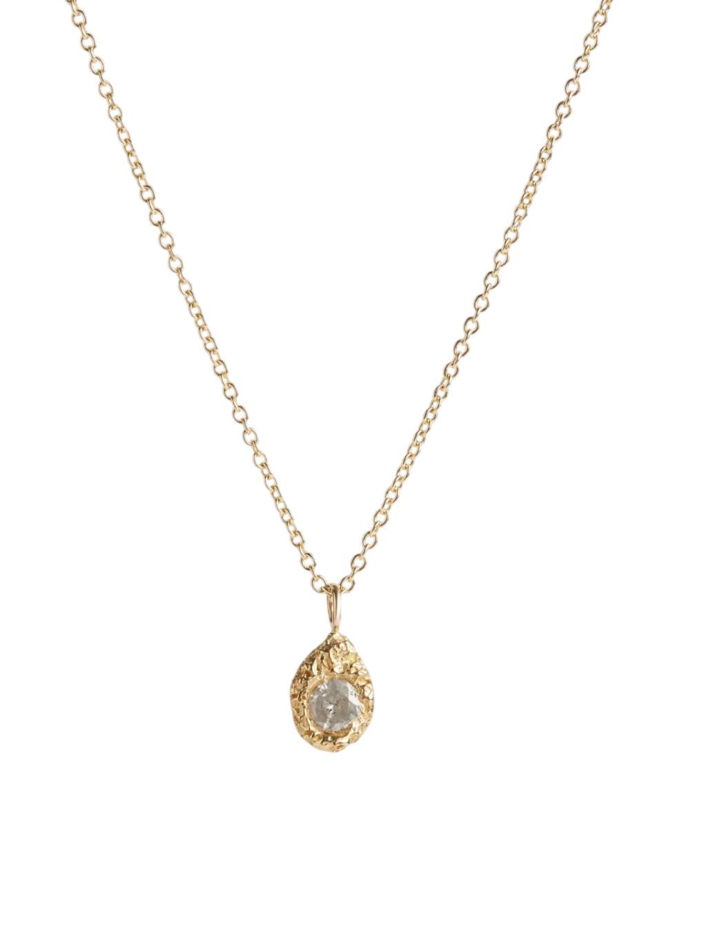 Salt & Pepper Diamond Nugget Necklace