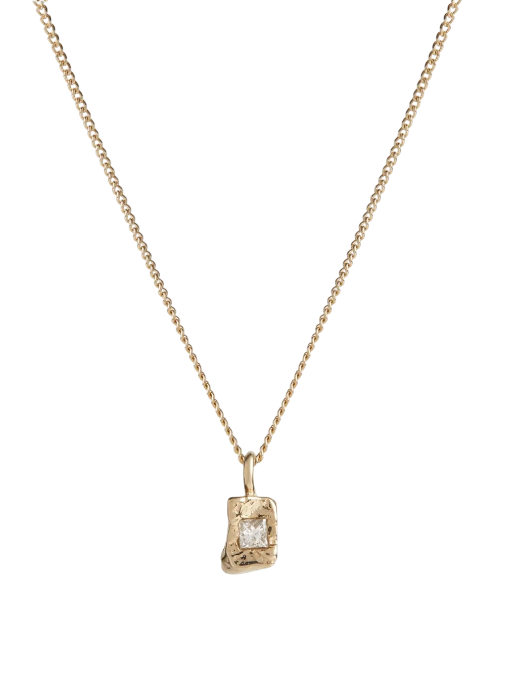 18ct Gold Diamond Rock Necklace