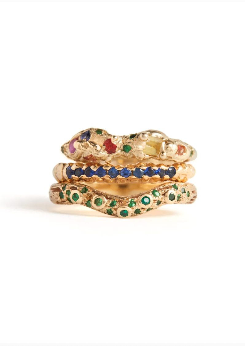 Multi-Coloured Sapphire Treasure Ring