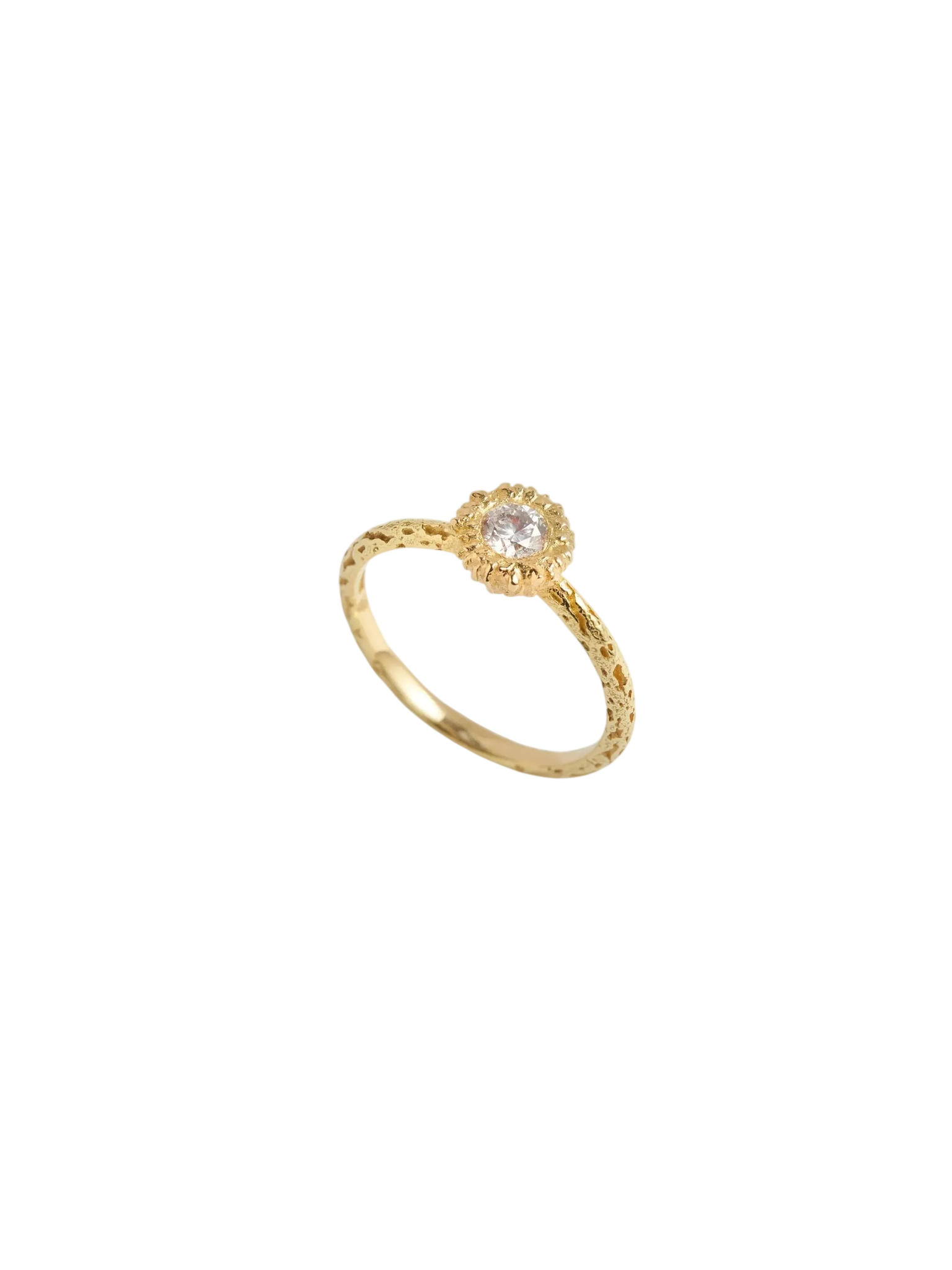 18ct Gold Diamond Solitaire Treasure Ring