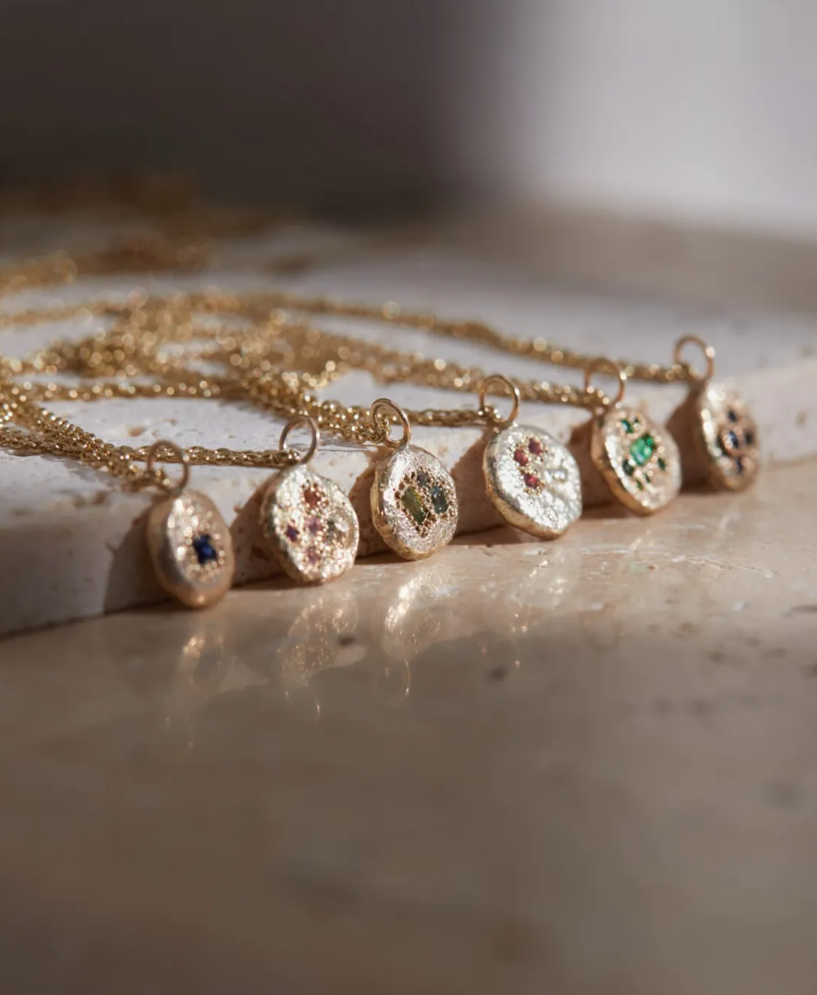 Dainty Princess Blue Sapphire Treasure Coin Necklace