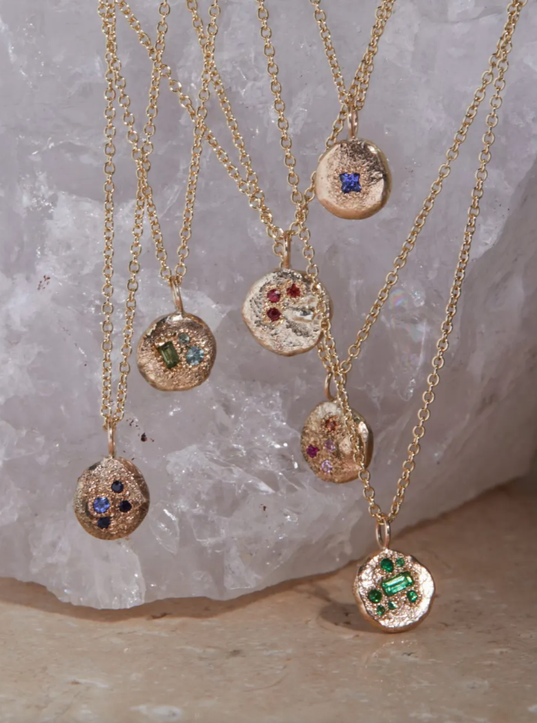 Dainty Princess Blue Sapphire Treasure Coin Necklace