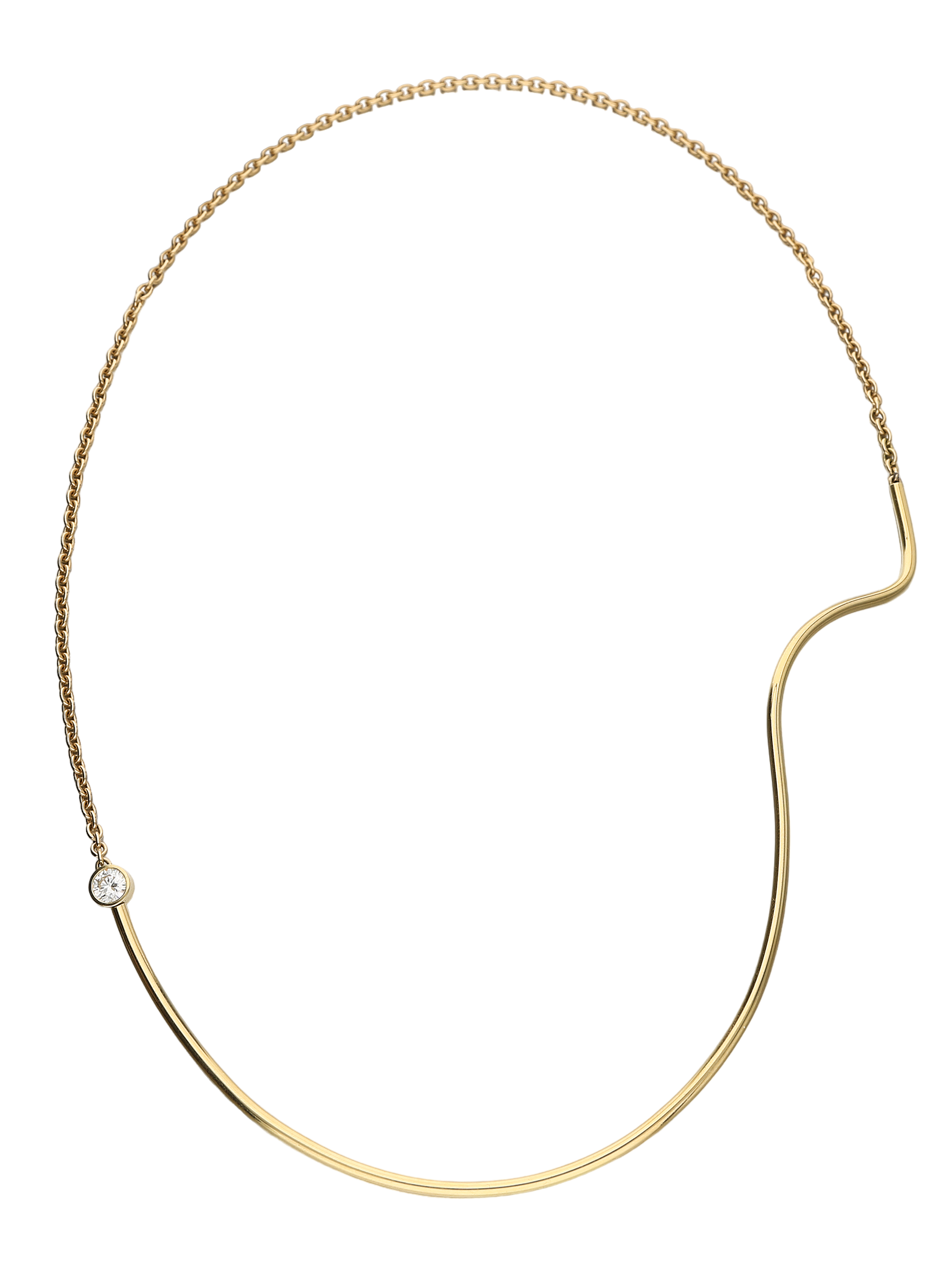 Abacus diamond wave necklace