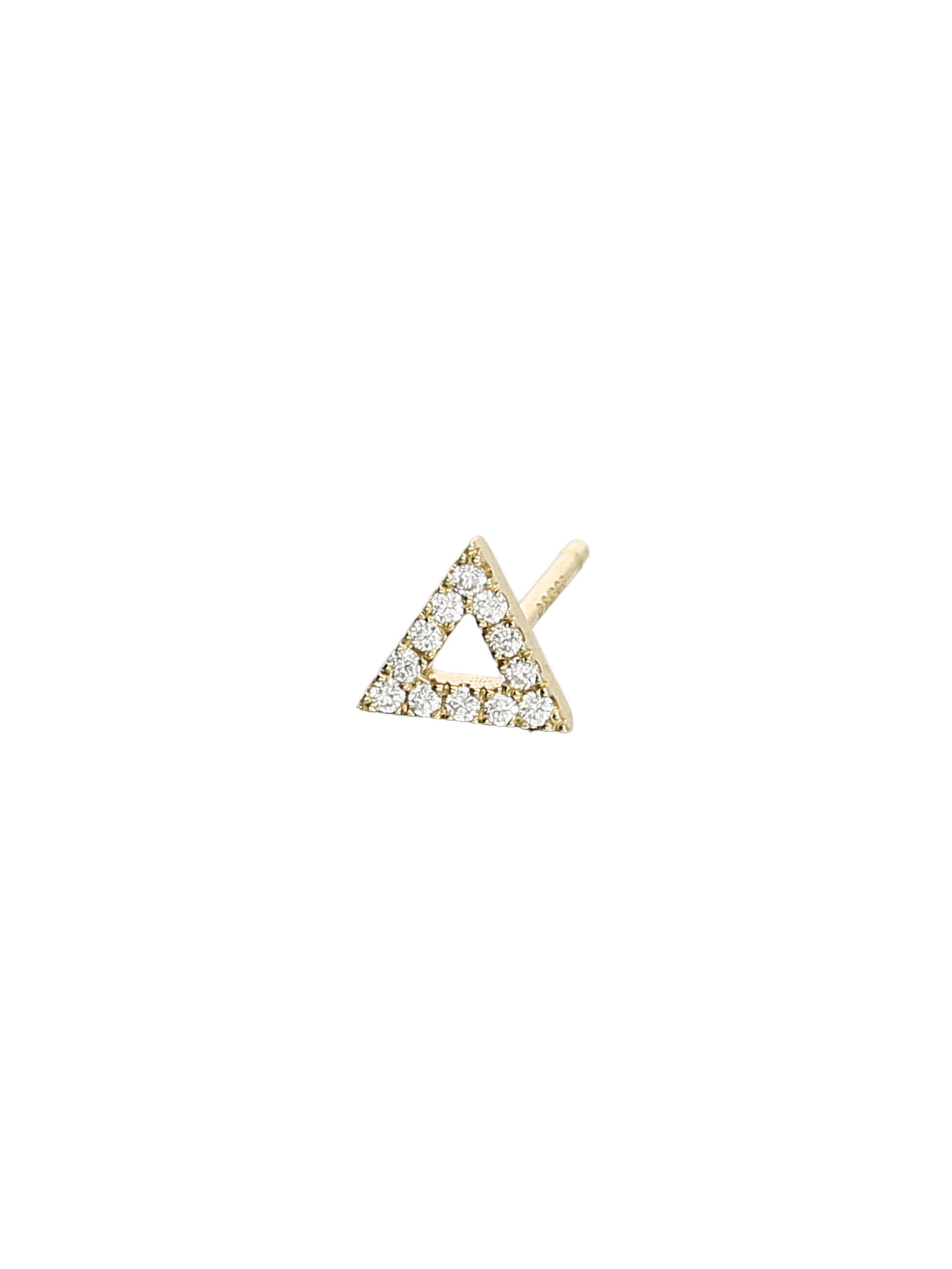 Vertex diamond triangle stud
