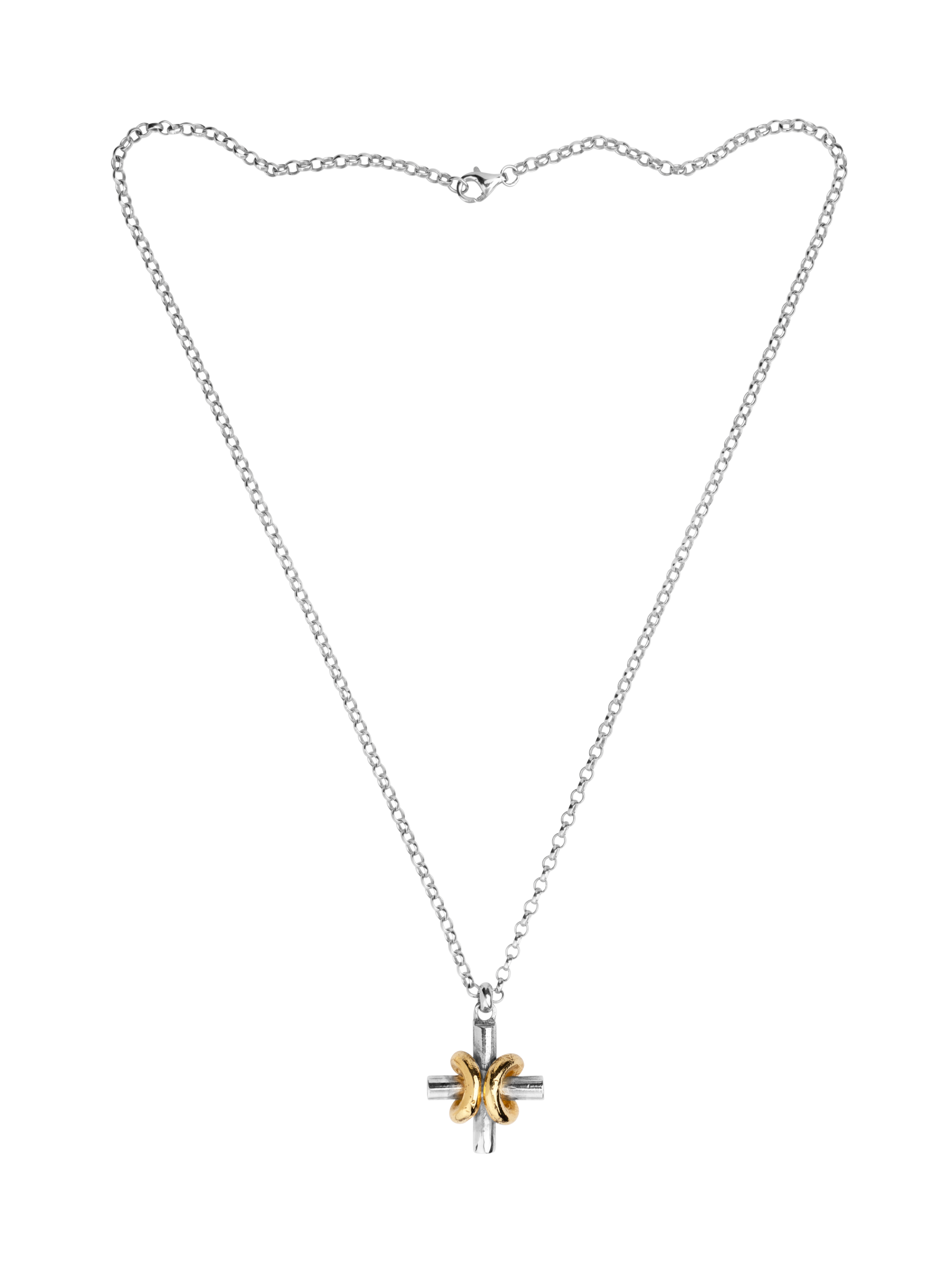 Athena square cross necklace by Ruddock | Finematter