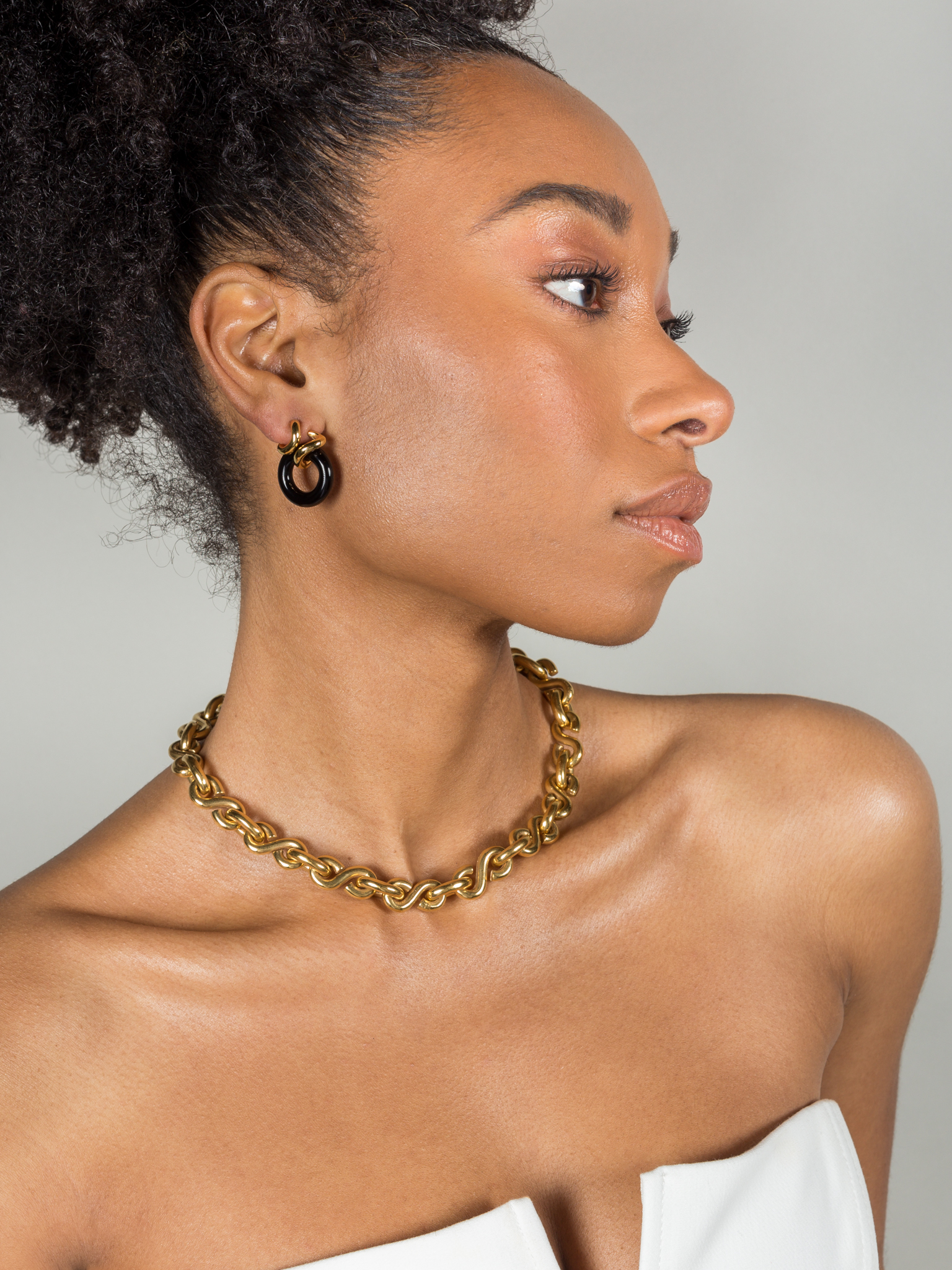Rollo onyx earrings