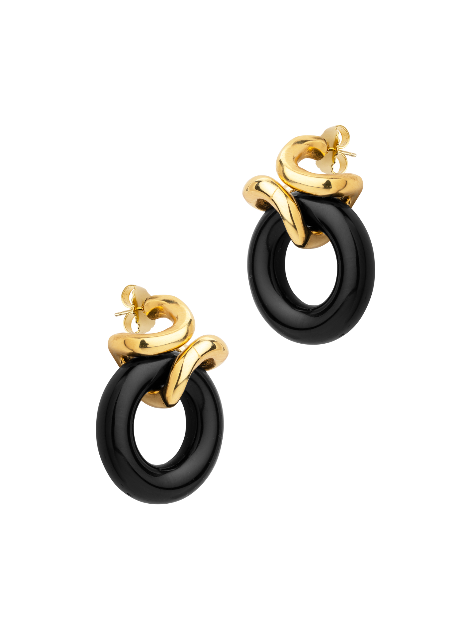 Rollo onyx earrings