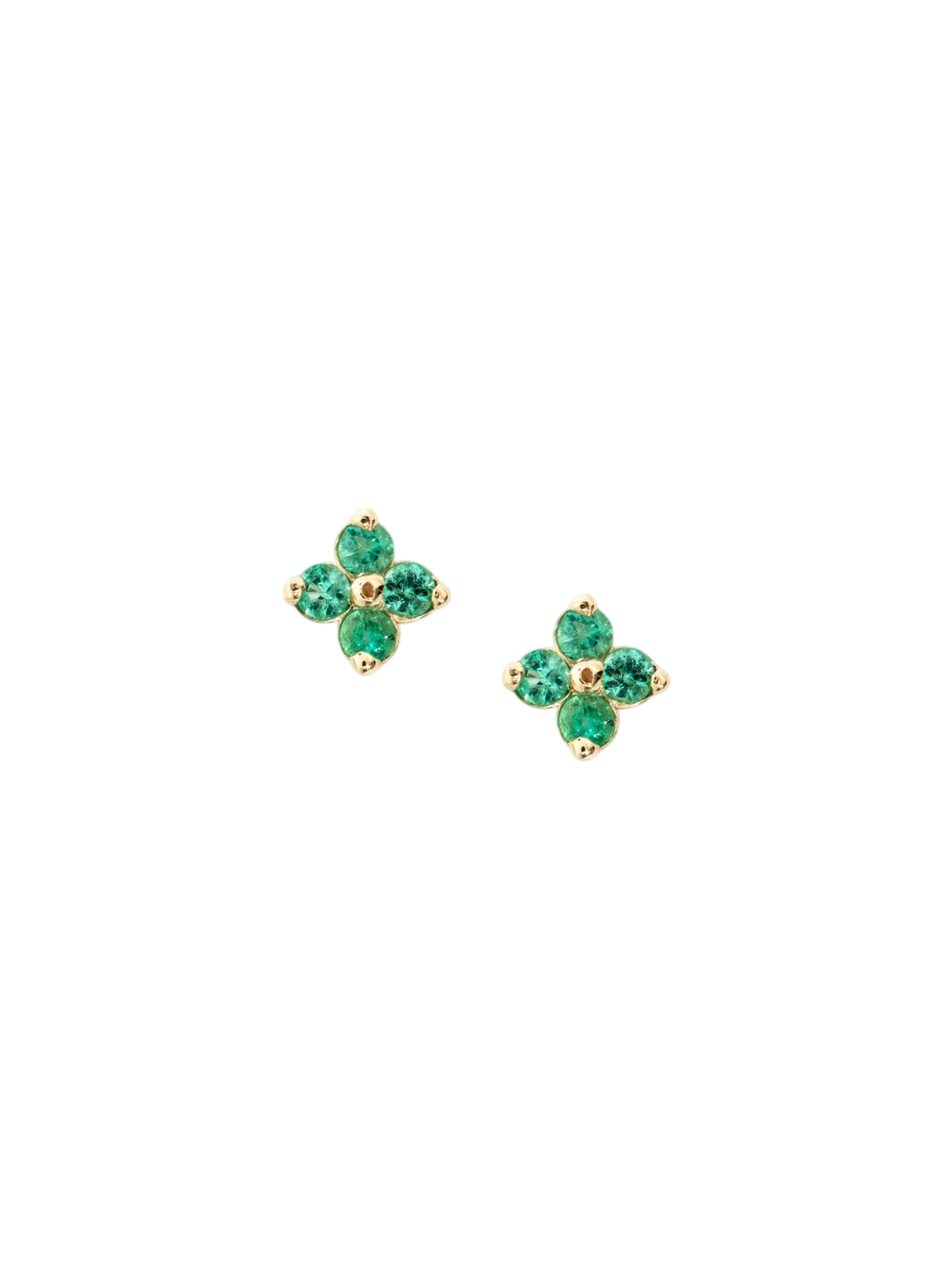 Clover Studs- Emerald photo